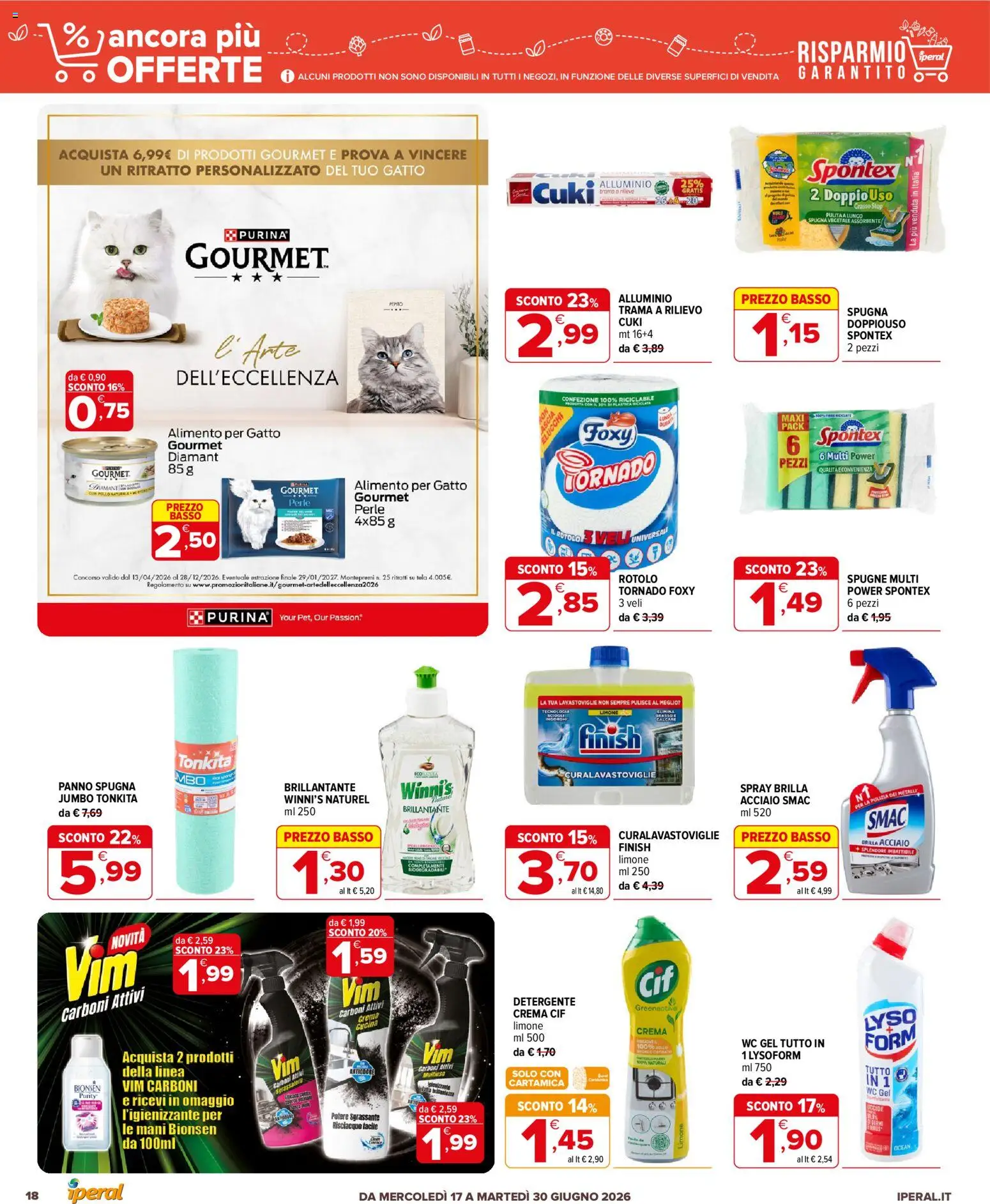 Volantino Iperal del 17.06.2026 | Pagina: 18 | Prodotti: Spugna, Crema, Sgrassatore, Ascia