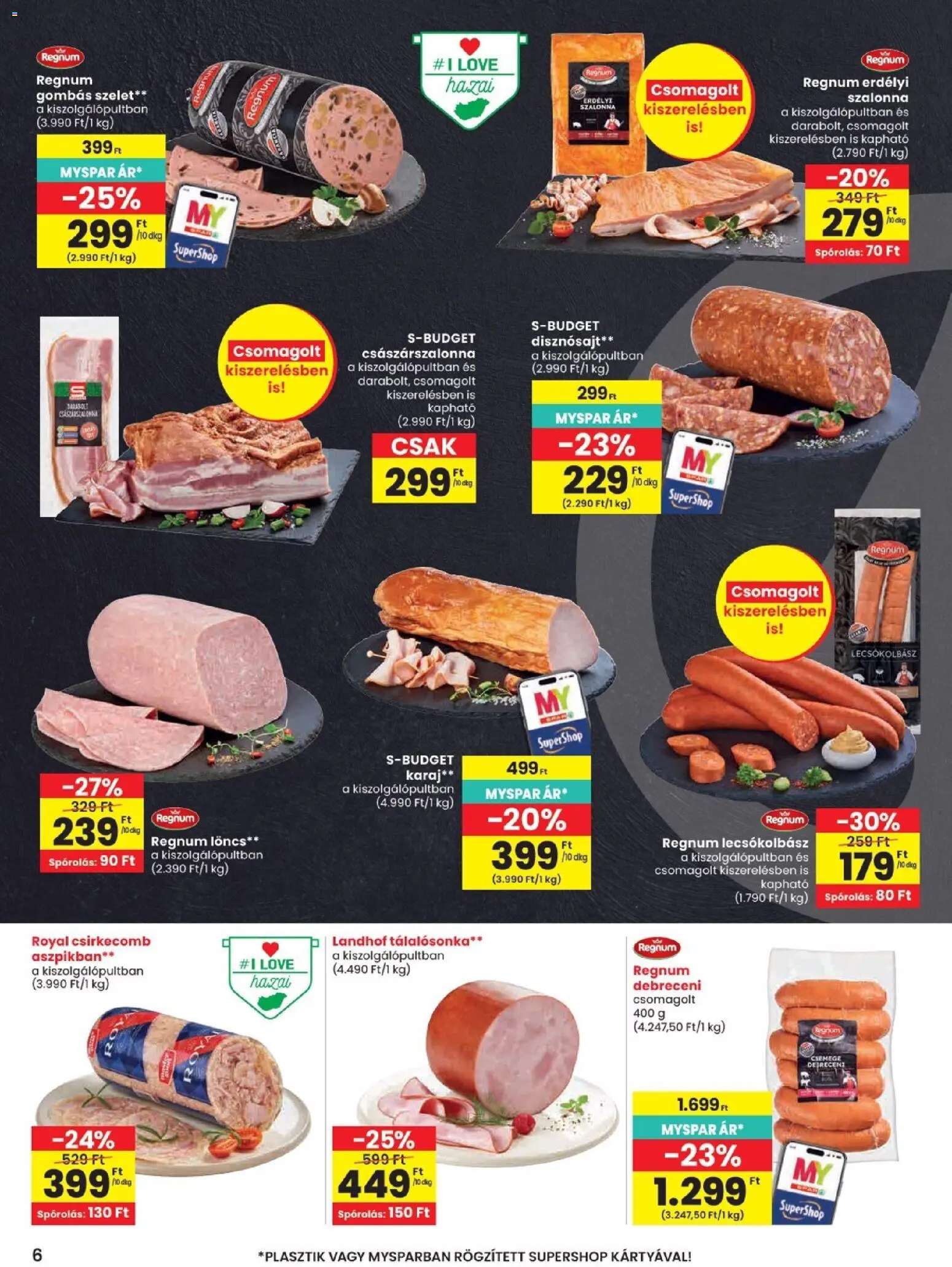 Spar akciós ujság - amely érvényes a következő dátumtól: 2026.10.22. | Oldal: 6