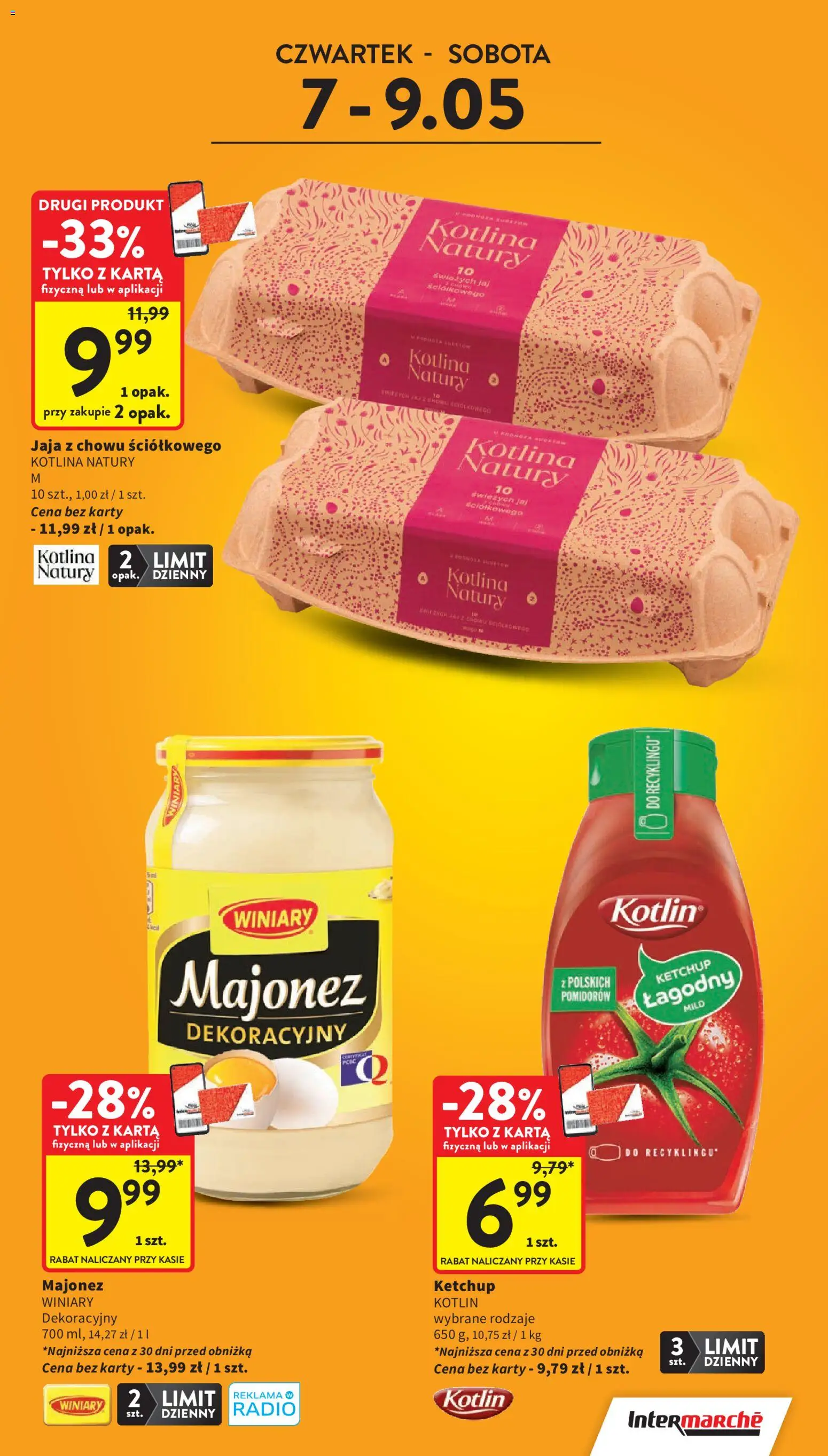 Intermarche gazetka od 07.05.2026 | Strona: 3 | Produkty: Karta, Radio, Ketchup, Jaja
