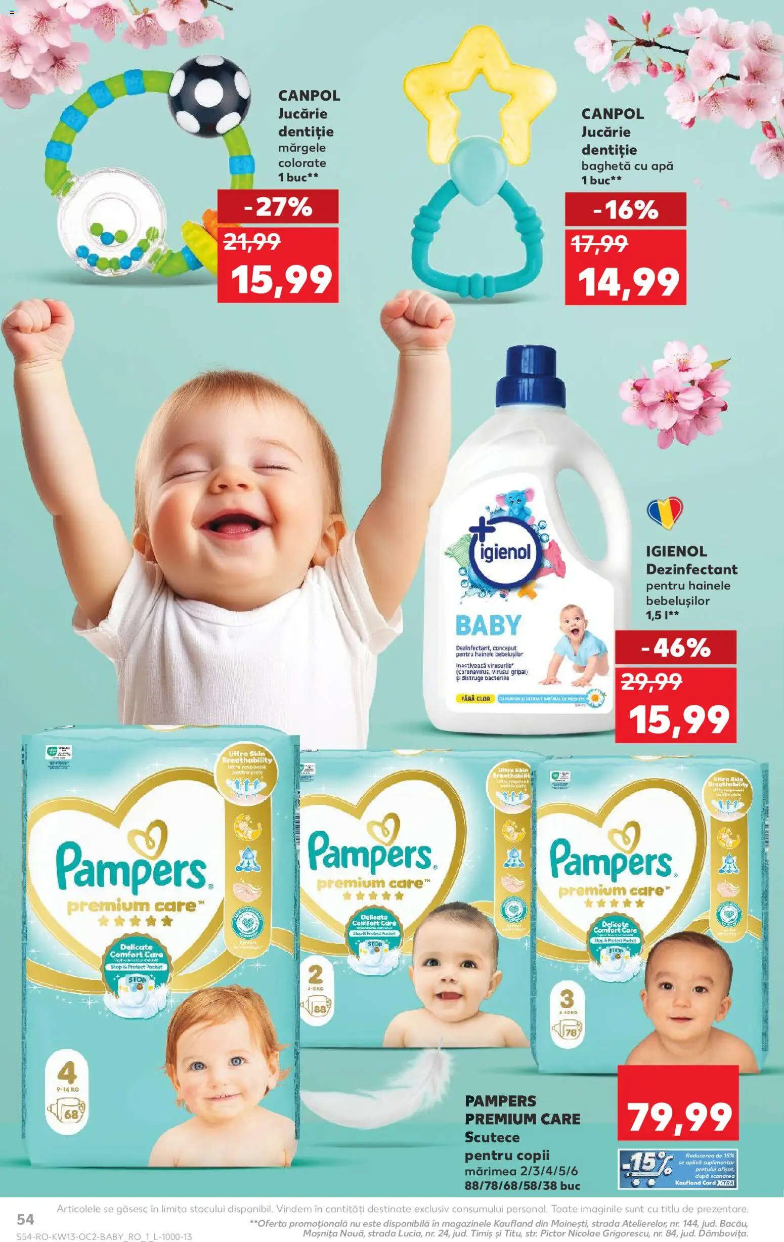 Noul catalog Kaufland – valabil de la 25.03.2026 | Pagină: 54 | Produse: Pirinç gevreği, Scutece, Apă