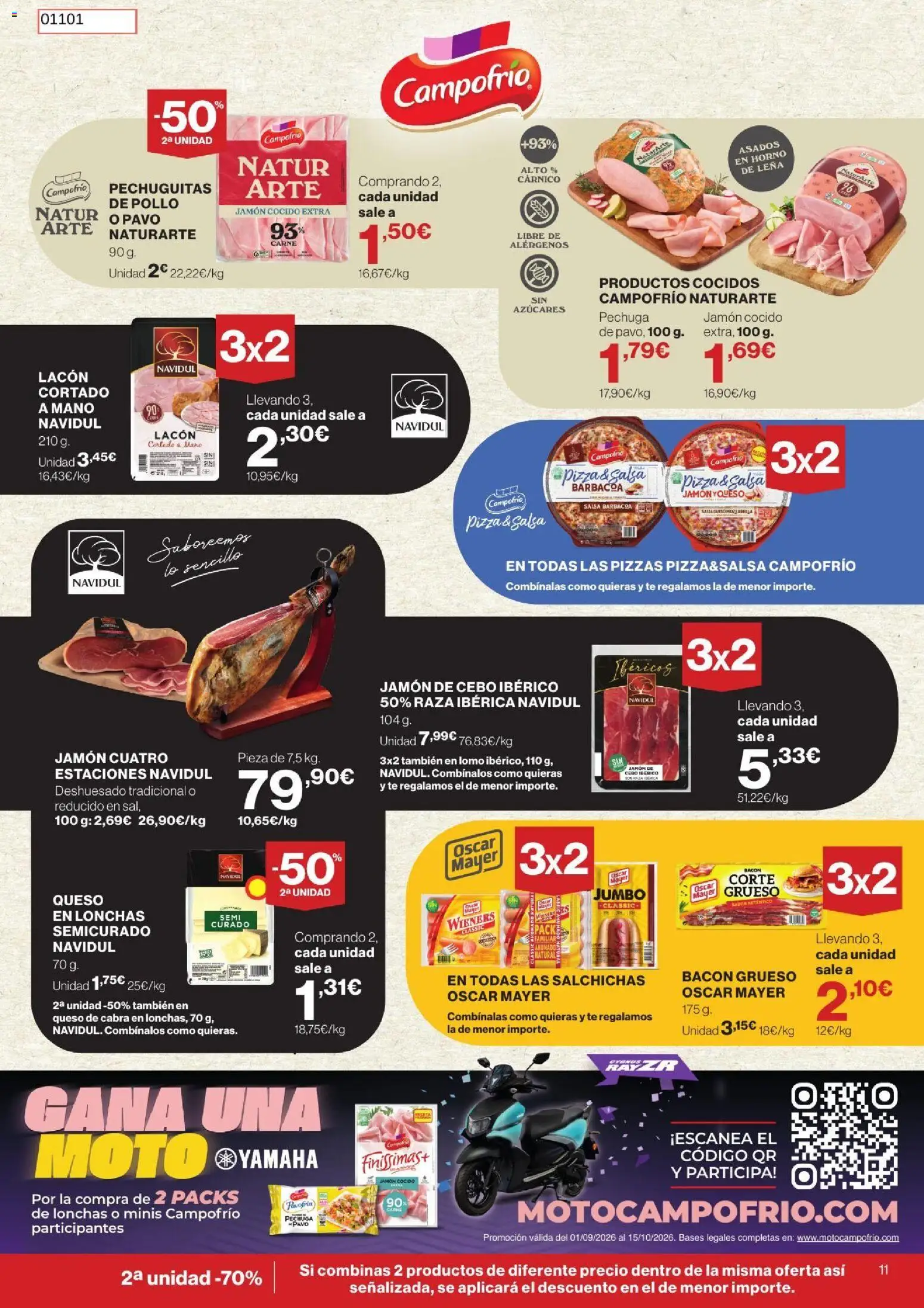Hipercor catálogo │ válido desde el 26/08/2026 | Página: 11 | Productos: Queso, Queso de cabra, Barbacoa, Bacon