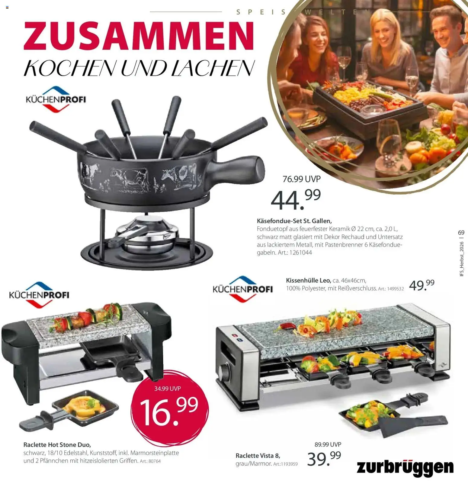 Zurbrüggen - Zurbrüggen: Von allem nur das beste (ab 24.10.2026) zum Blättern | Seite: 69 | Produkte: Raclette
