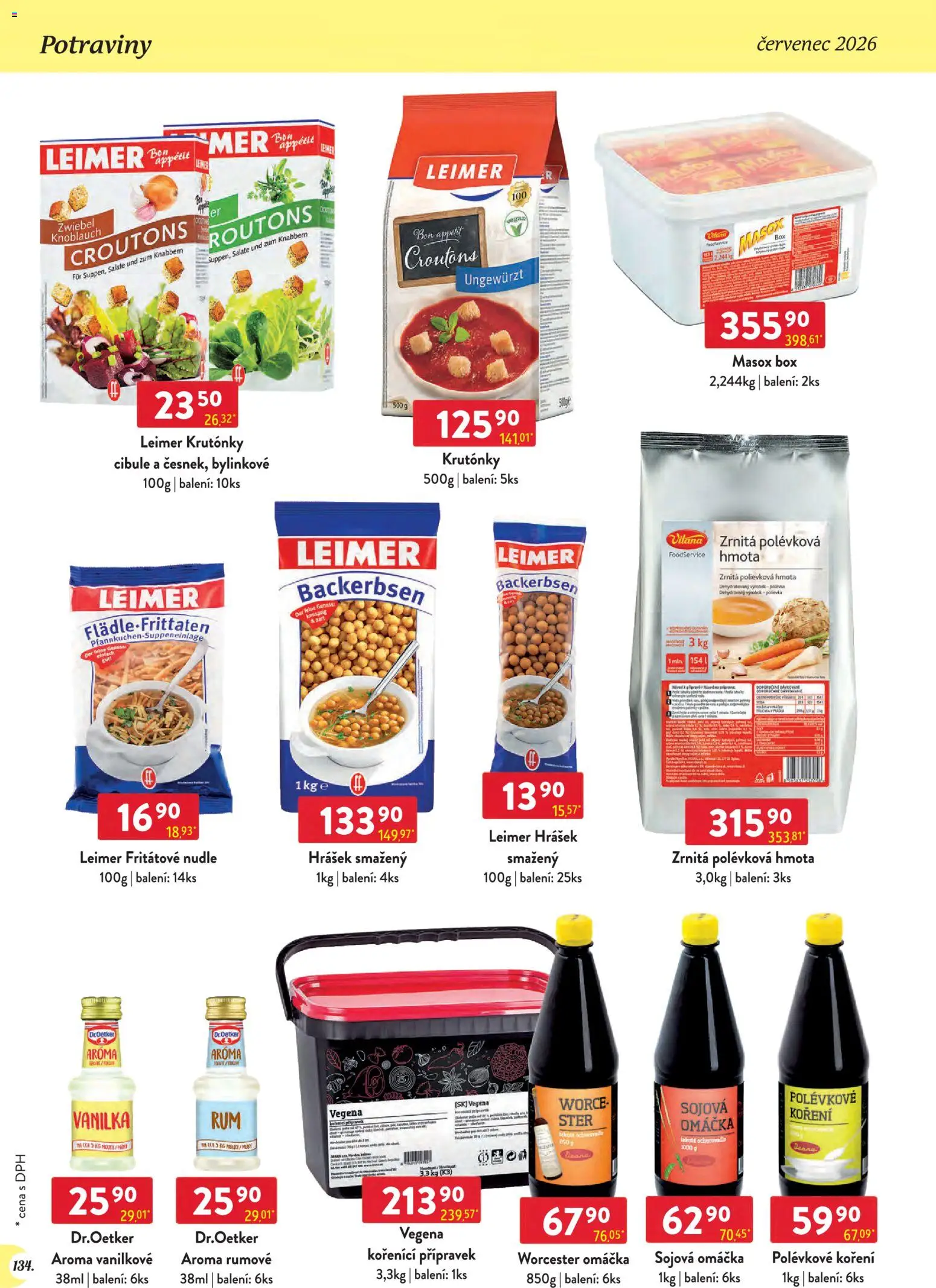 Astur & Qanto leták - Velkoobchod 07/2026 od 01.07.2026 | Strana: 134 | Produkty: Koření, Sójová omáčka, Nudle, Cibule