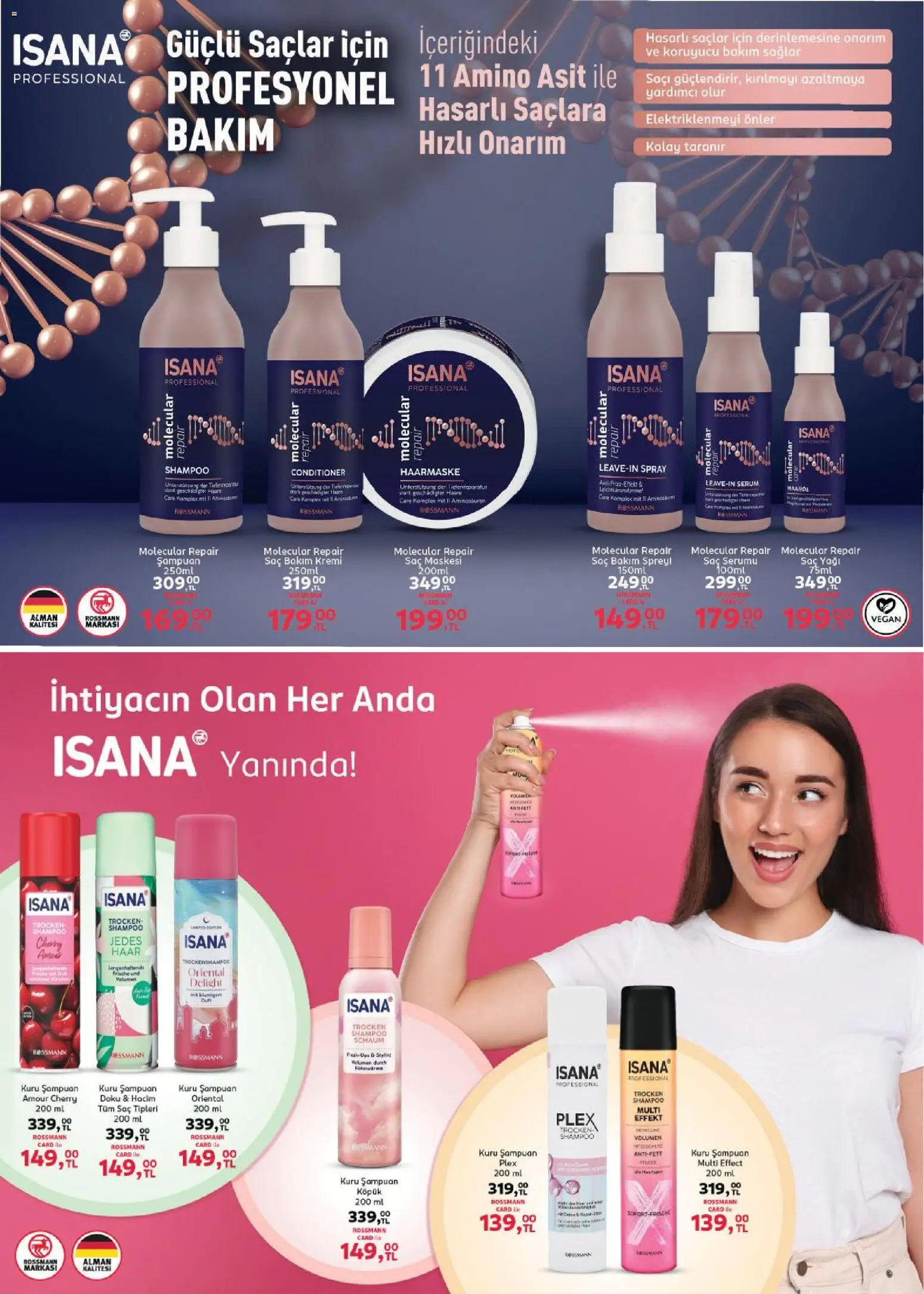 Rossmann - Mayıs Kişisel Bakım Kataloğu - 30.04.2026 tarihinden itibaren geçerlidir | Sayfa: 7 | Ürünler: Şampuan, Saç maskesi, Saç yağı, Kuru şampuan