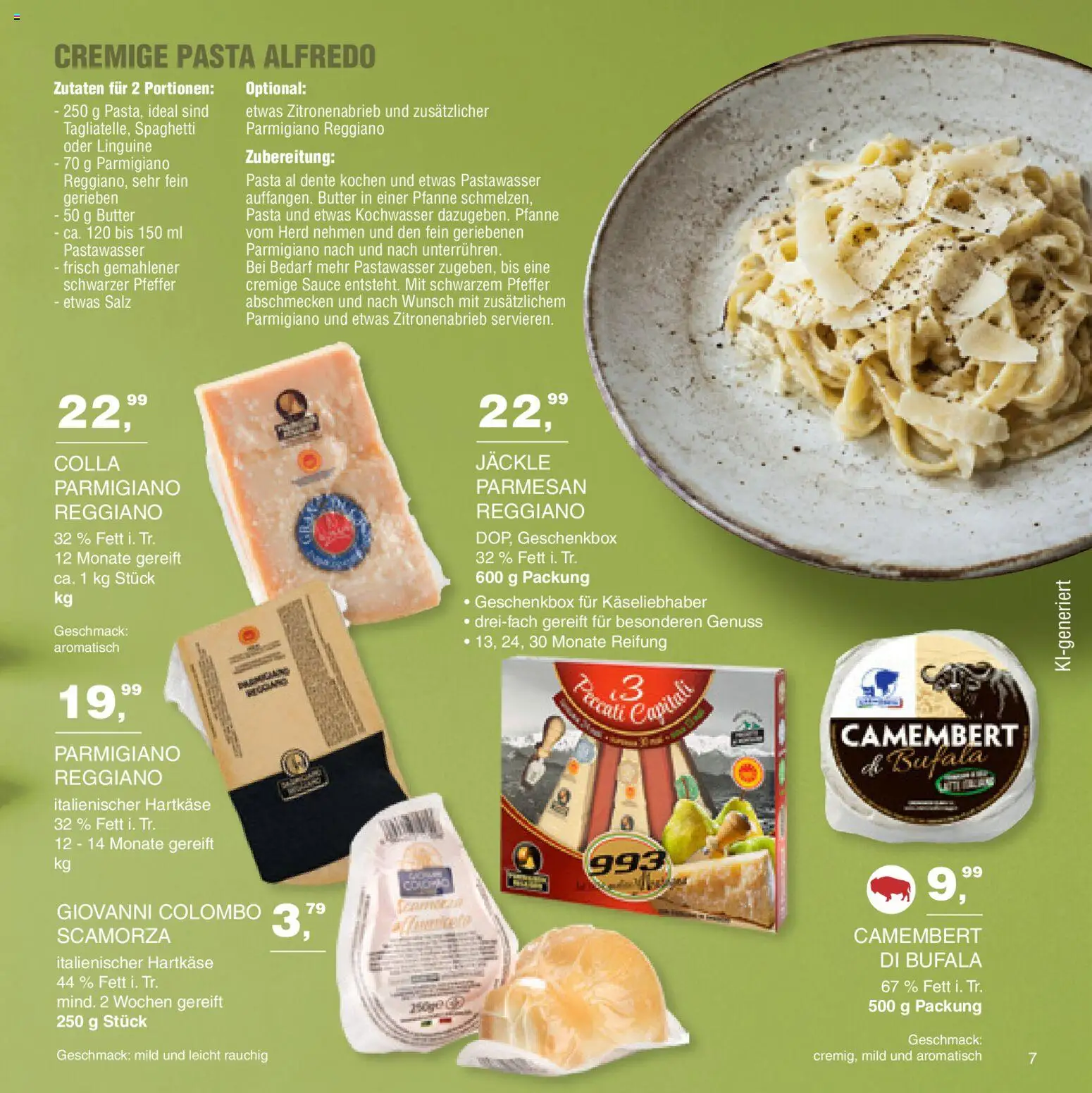 Handelshof Käse-Spezialitäten – gültig ab 15.10.2026 | Seite: 7 | Produkte: Camembert, Salz, Pfeffer, Pasta