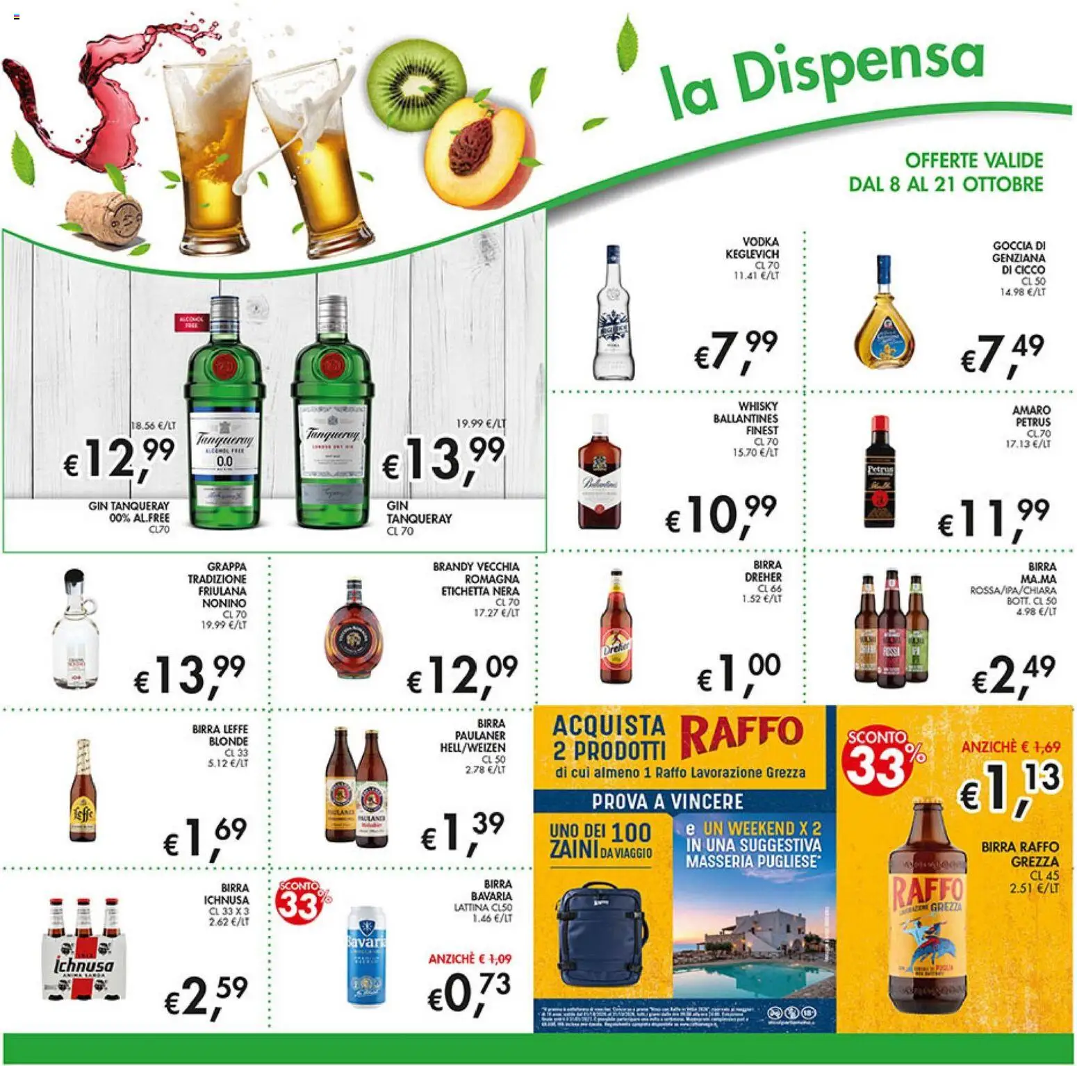 Volantino Coal del 08/10/2026 | Pagina: 14 | Prodotti: Birra Leffe, Whisky, Grappa, Amaro