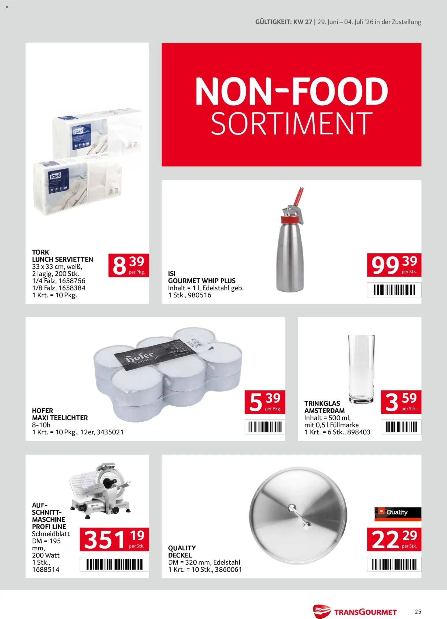 Transgourmet Zustellaktion gültig ab 29.06.2026 | Seite: 25