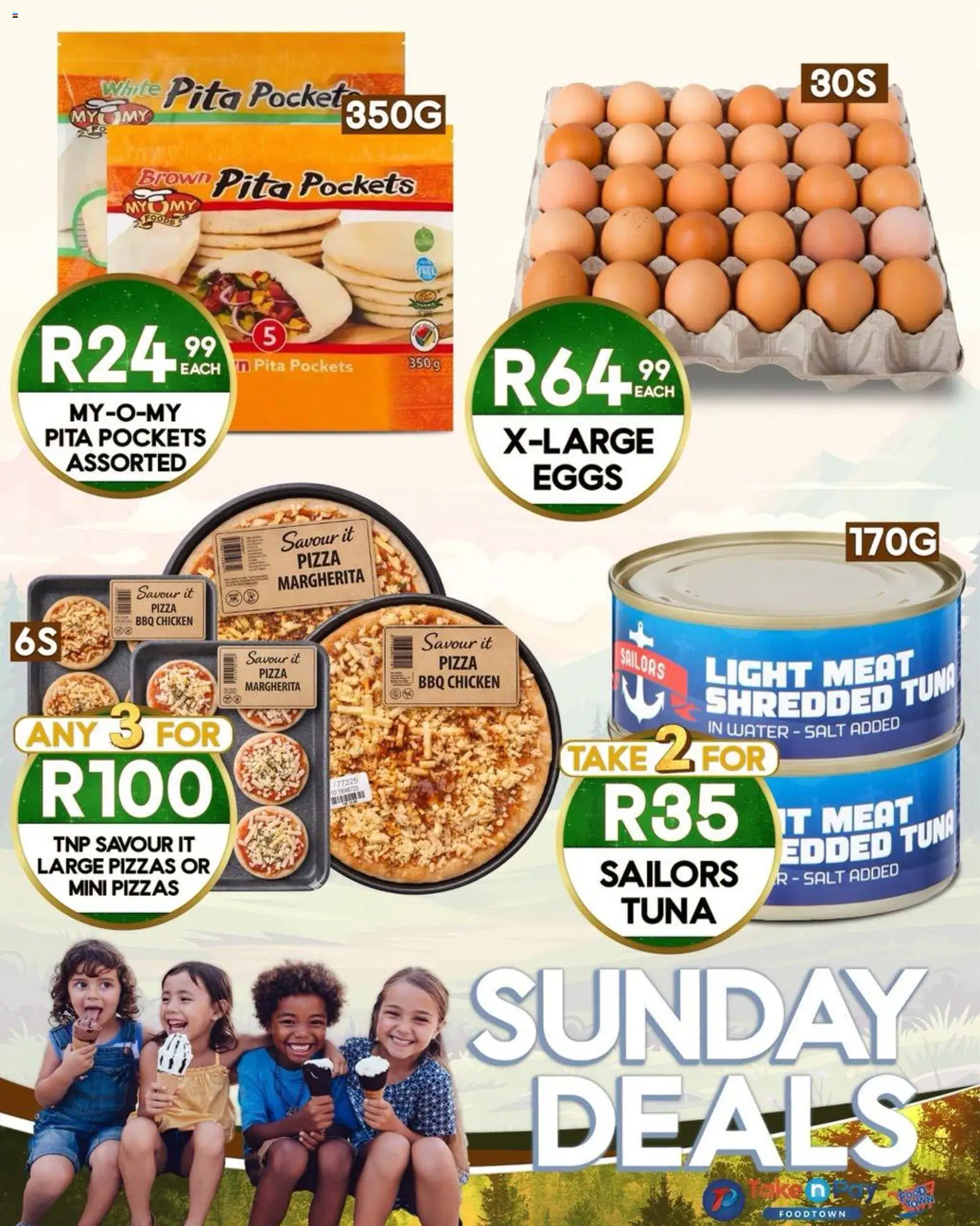New Take n Pay catalogue – valid from 31.05.2026 | Page: 4 | Products: Tuna, Eggs, Water, Salt