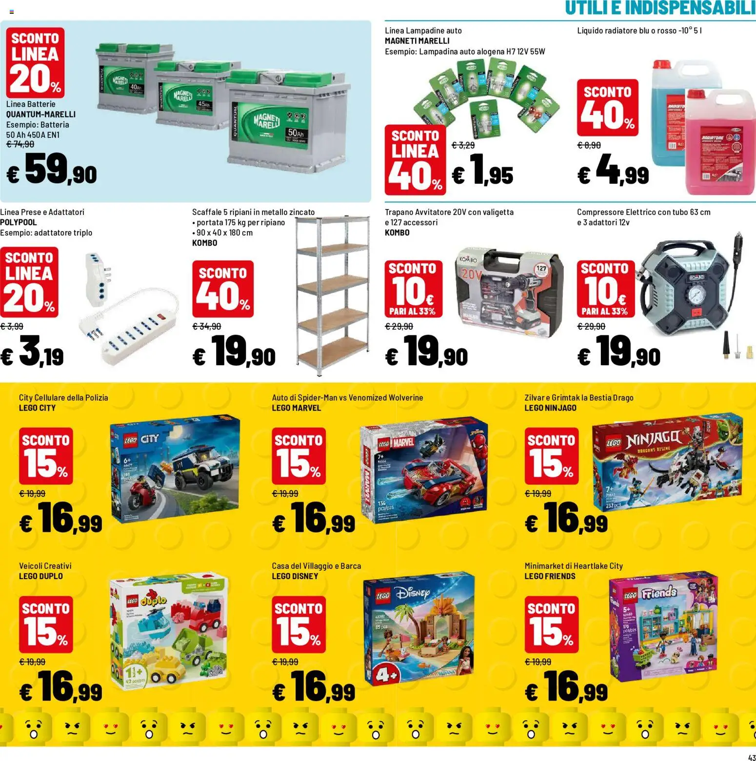 Volantino Iper del 31/08/2026 | Pagina: 43 | Prodotti: Ripiano, Cellulare, Scaffale, Lampadine