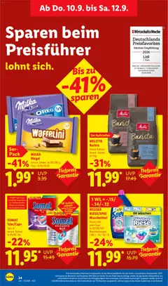 Náhled letáku Lidl Německo leták od 07.09.2026 | Strana: 68 | Produkty: Milka, Crema, Oreo, Somat