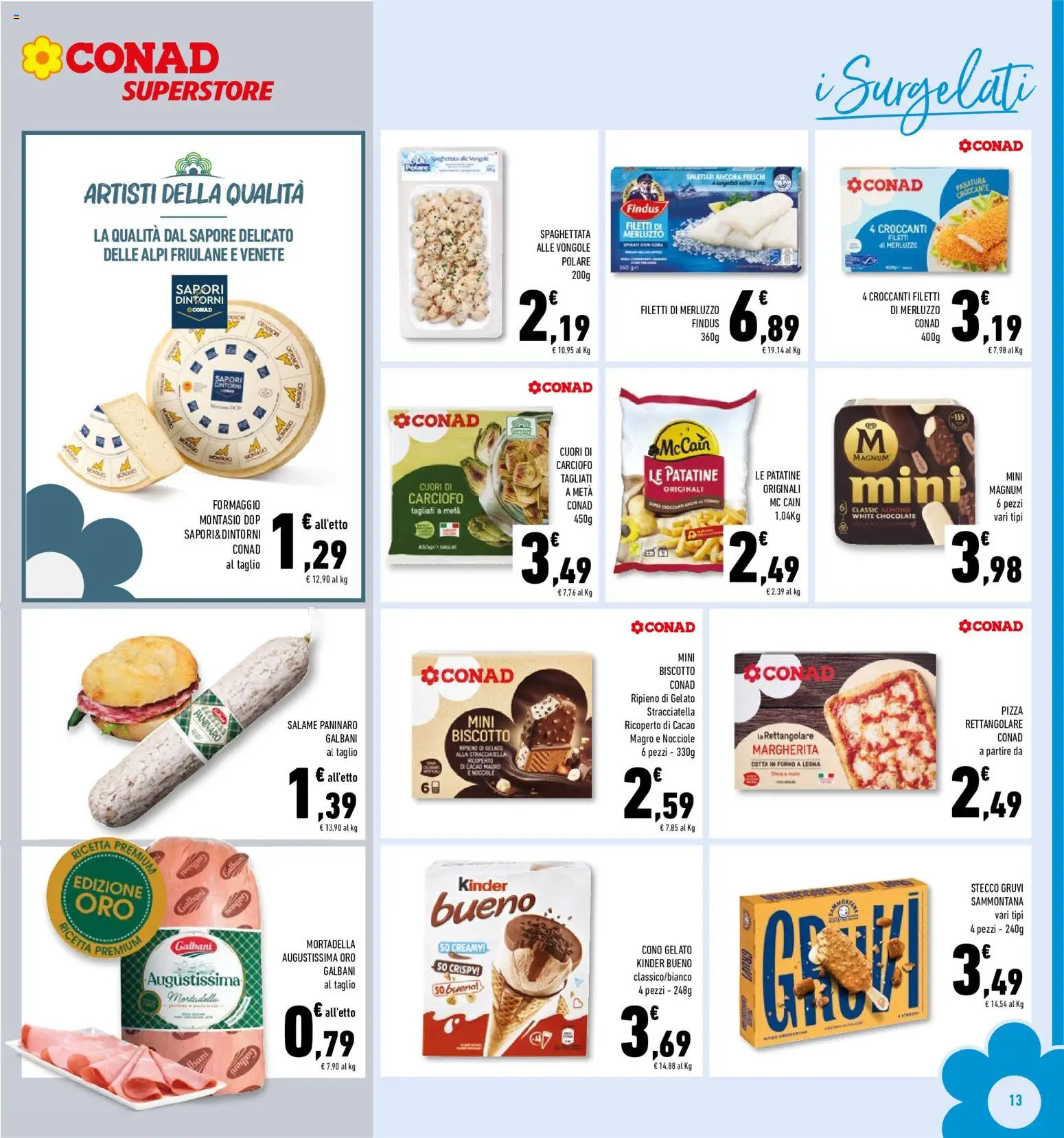 Volantino Conad del 20.05.2026 | Pagina: 13 | Prodotti: Pizza, Formaggio, Nocciole, Cacao