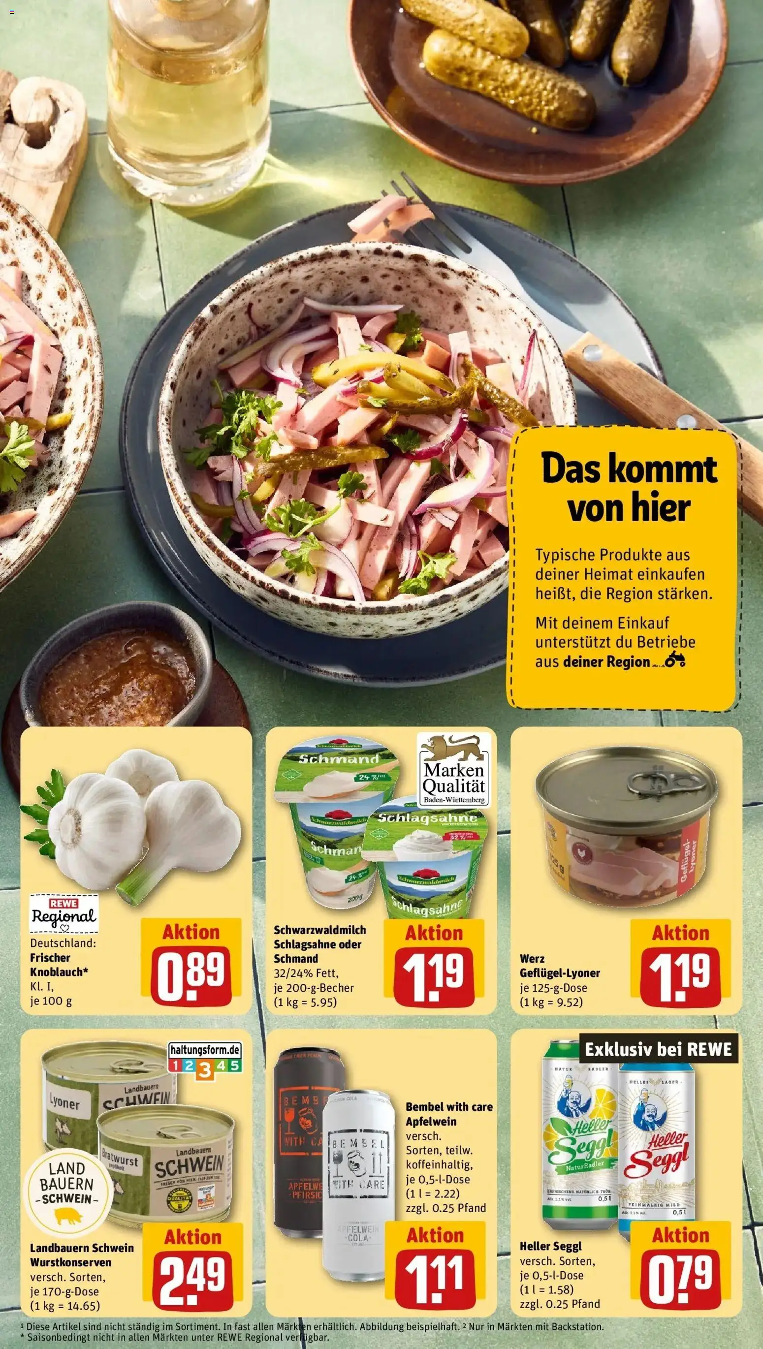 Rewe Prospekt Gundelfingen – gültig ab 27.07.2026 | Seite: 5 | Produkte: Cola, Schlagsahne, Bratwurst, Radler