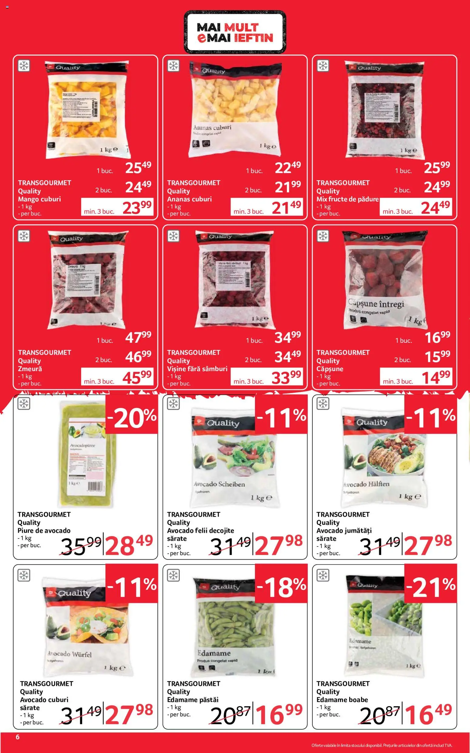 Noul catalog Selgros – valabil de la 04.09.2026 | Pagină: 6 | Produse: Zmeură, Fructe de pădure, Avocado, Mango