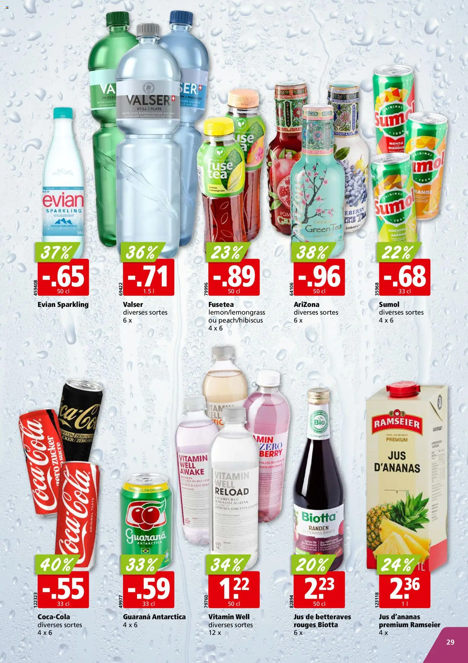Aligro aktionen Chavannes, Matran, Genève, Sion – gültig ab 12.10.2026 | Seite: 29 | Produkte: Mineralwasser, Ananas, Zucker