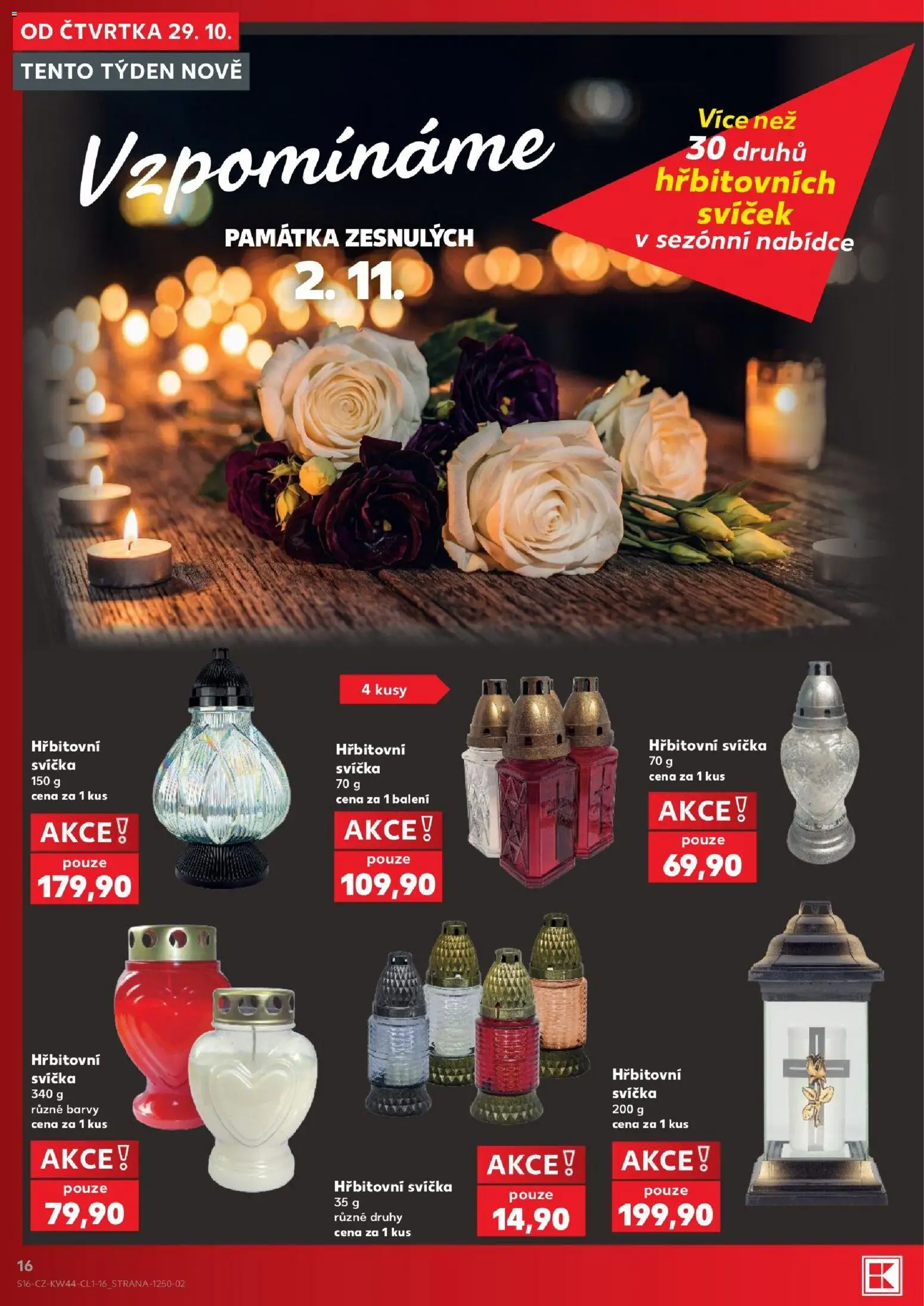 Kaufland leták - Plzeň Bory od 29.10.2026 | Strana: 16 | Produkty: Svíčka, Barvy