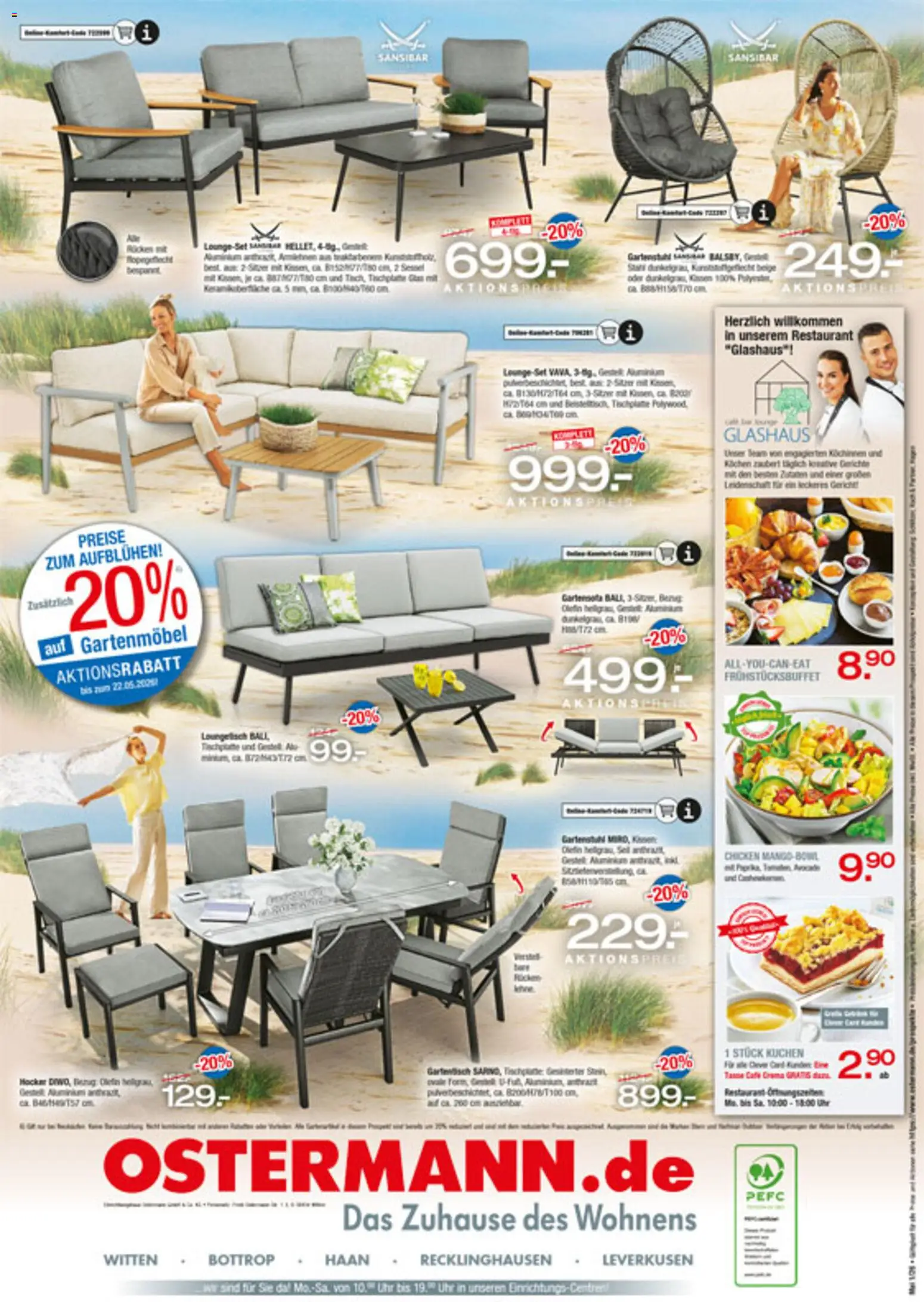 Ostermann Prospekt 	 – gültig ab 02.05.2026 | Seite: 12 | Produkte: Hocker, Gartenmöbel, Kuchen, Uhr