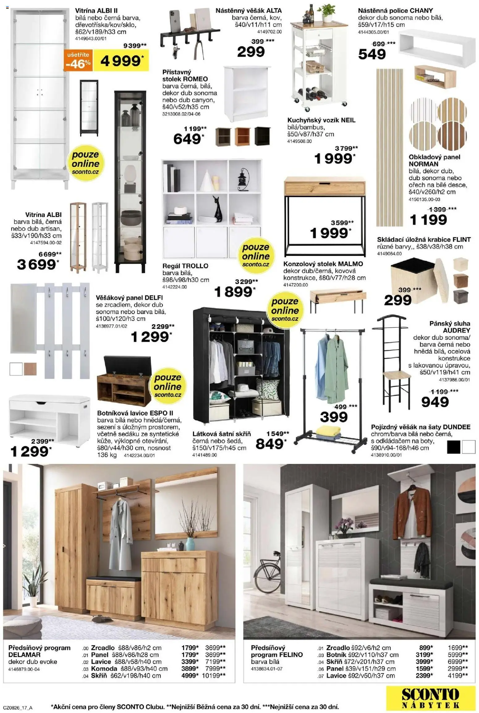 Sconto nábytek leták od 17.06.2026 | Strana: 17 | Produkty: Nábytek, Komoda, Zrcadlo, Skříň
