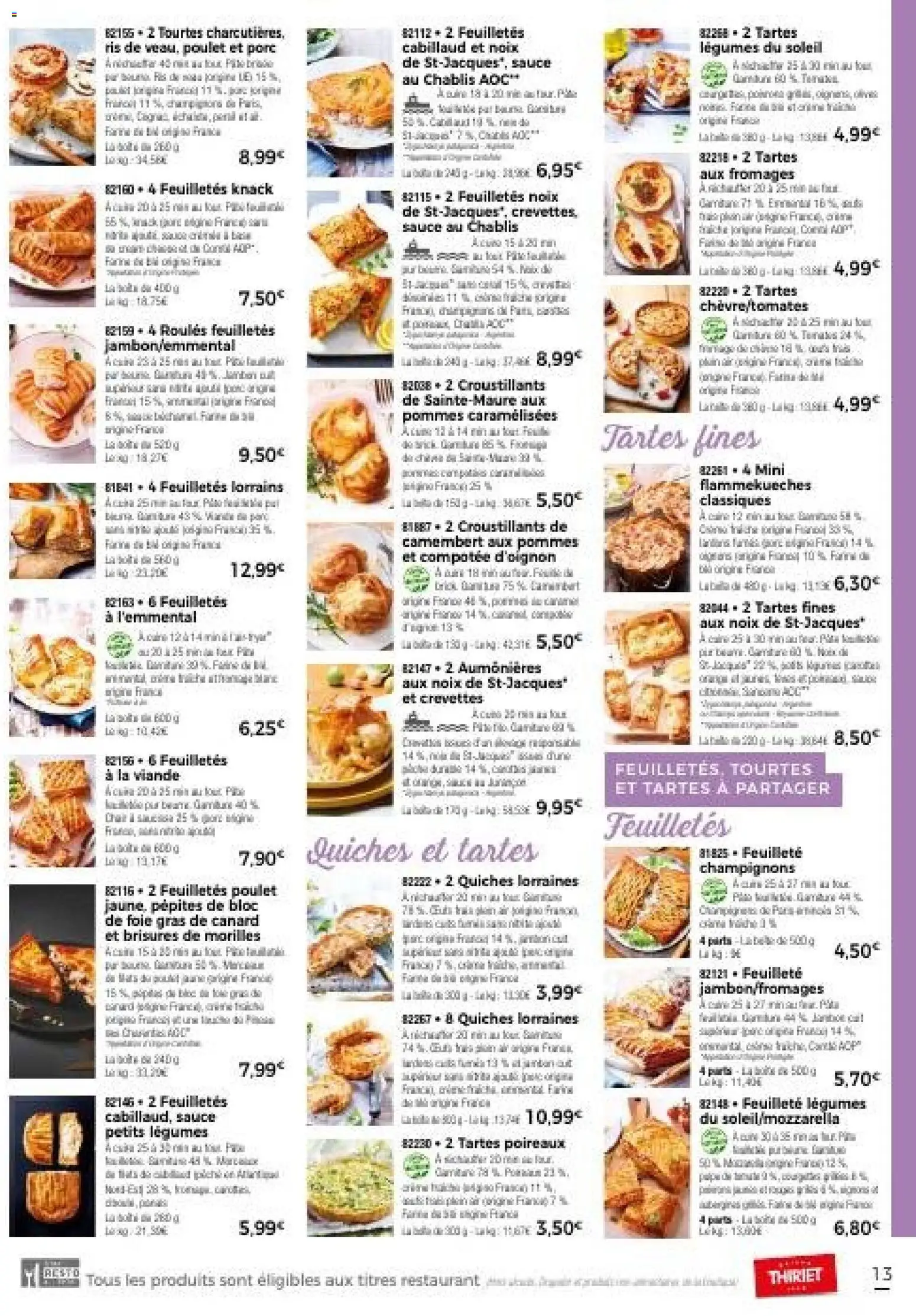 {H1} | Page: 13 | Produits: Foie gras, Chablis, Jambon, Viande