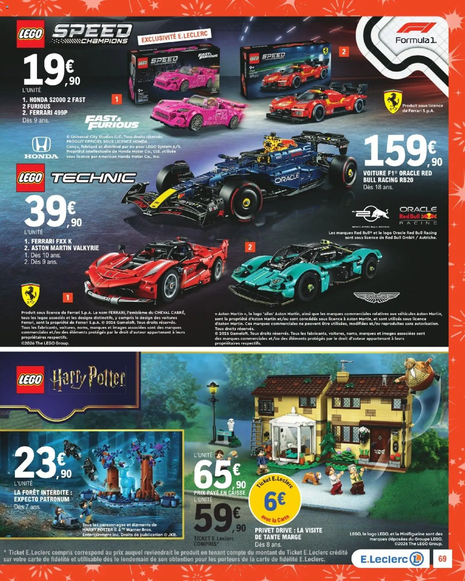 {H1} | Page: 69 | Produits: Légo, LEGO Harry Potter, Red bull, Thé