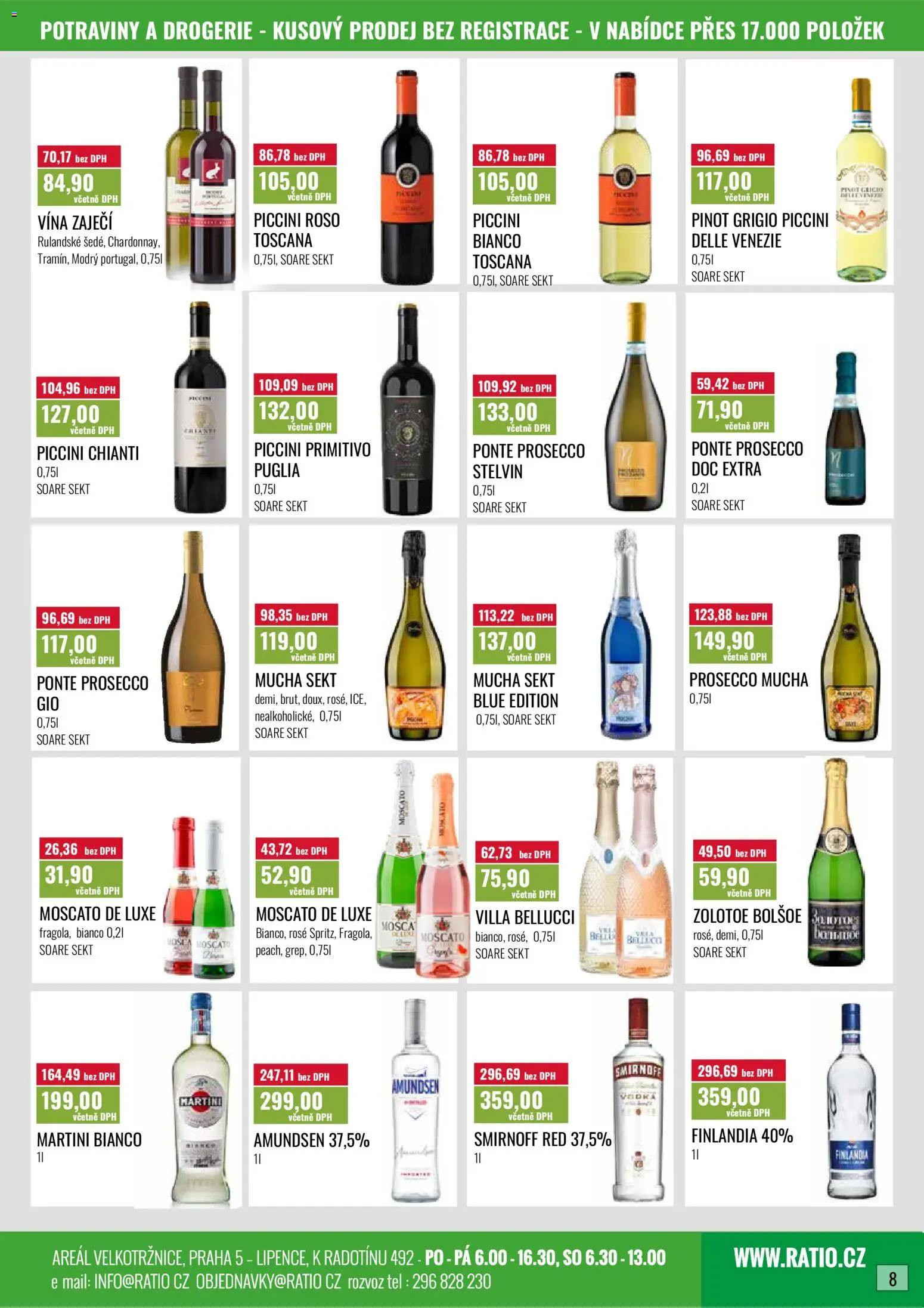 Ratio leták od 01.09.2026 | Strana: 9 | Produkty: Vodka, Sekt, Mucha sekt, Potraviny