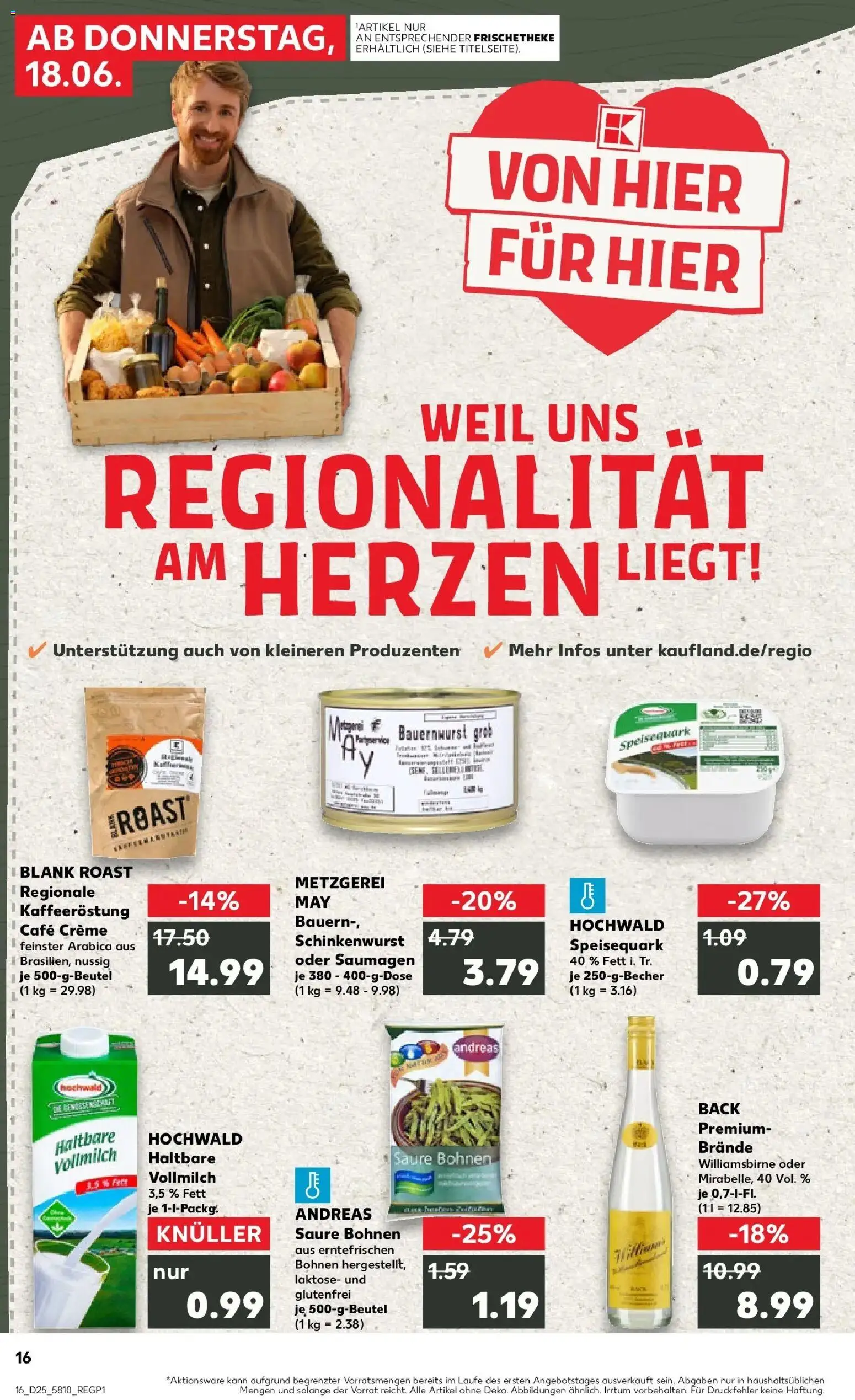 Kaufland Prospekt Grünstadt – gültig ab 15.06.2026 | Seite: 1 | Produkte: Creme, Speisequark