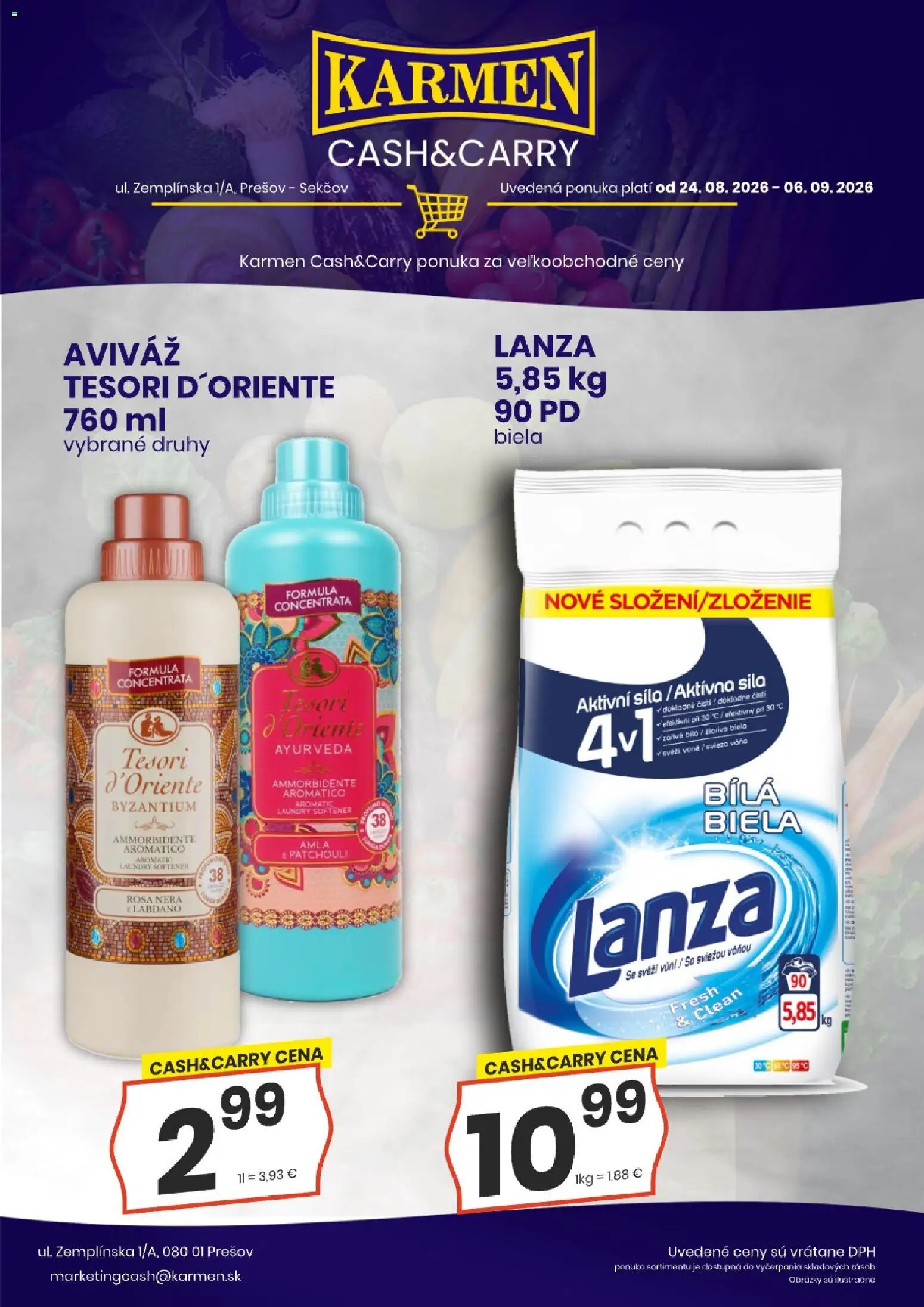 Nové KARMEN CBA akcie – leták je platný od 24.08.2026 | Strana: 6 | Produkty: Aviváž