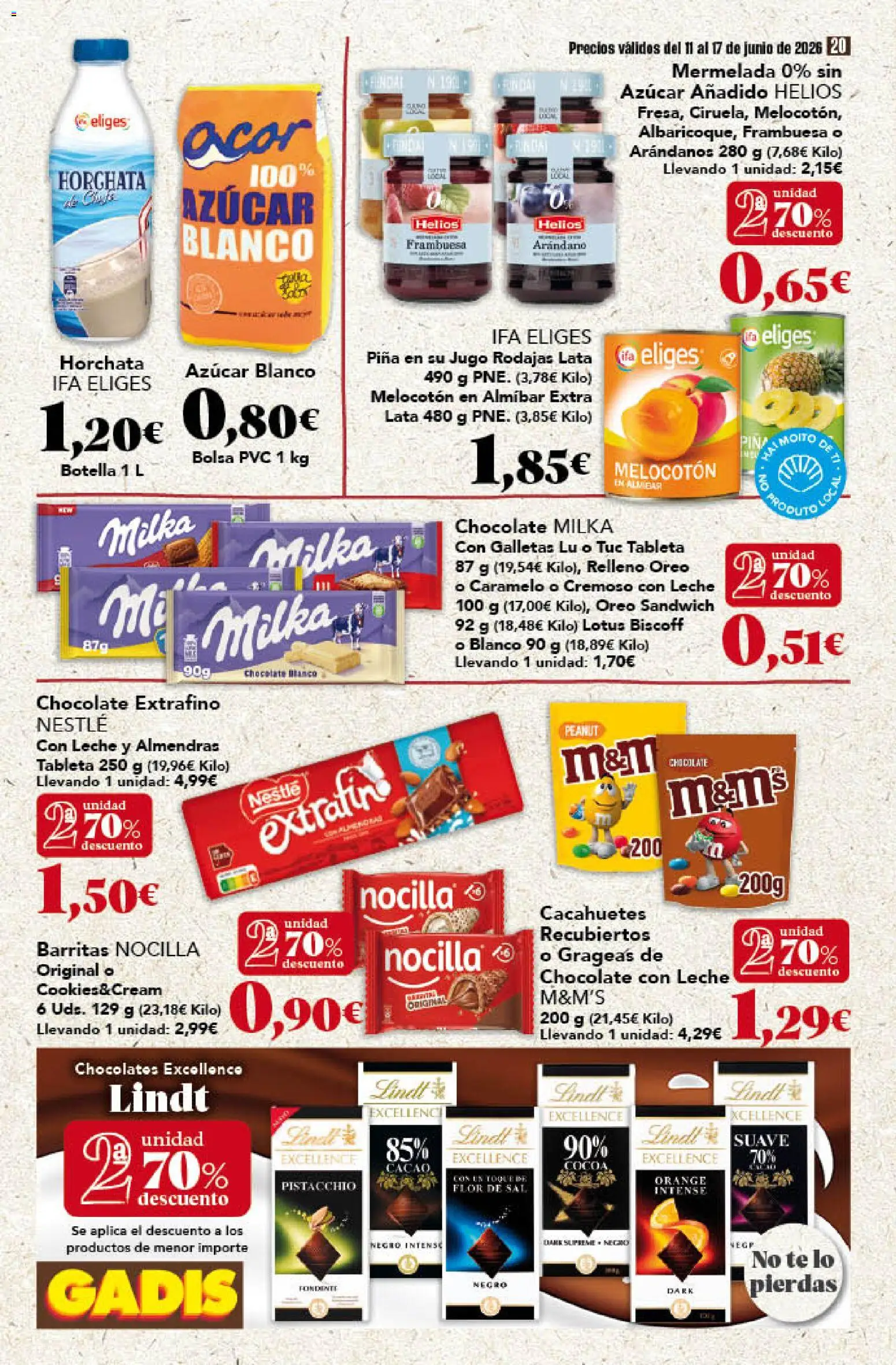 Gadis folleto │ válido desde el 11.06.2026 | Página: 20 | Productos: Chocolate, Piña, Bolsa, Φρυγανιές σικάλεως