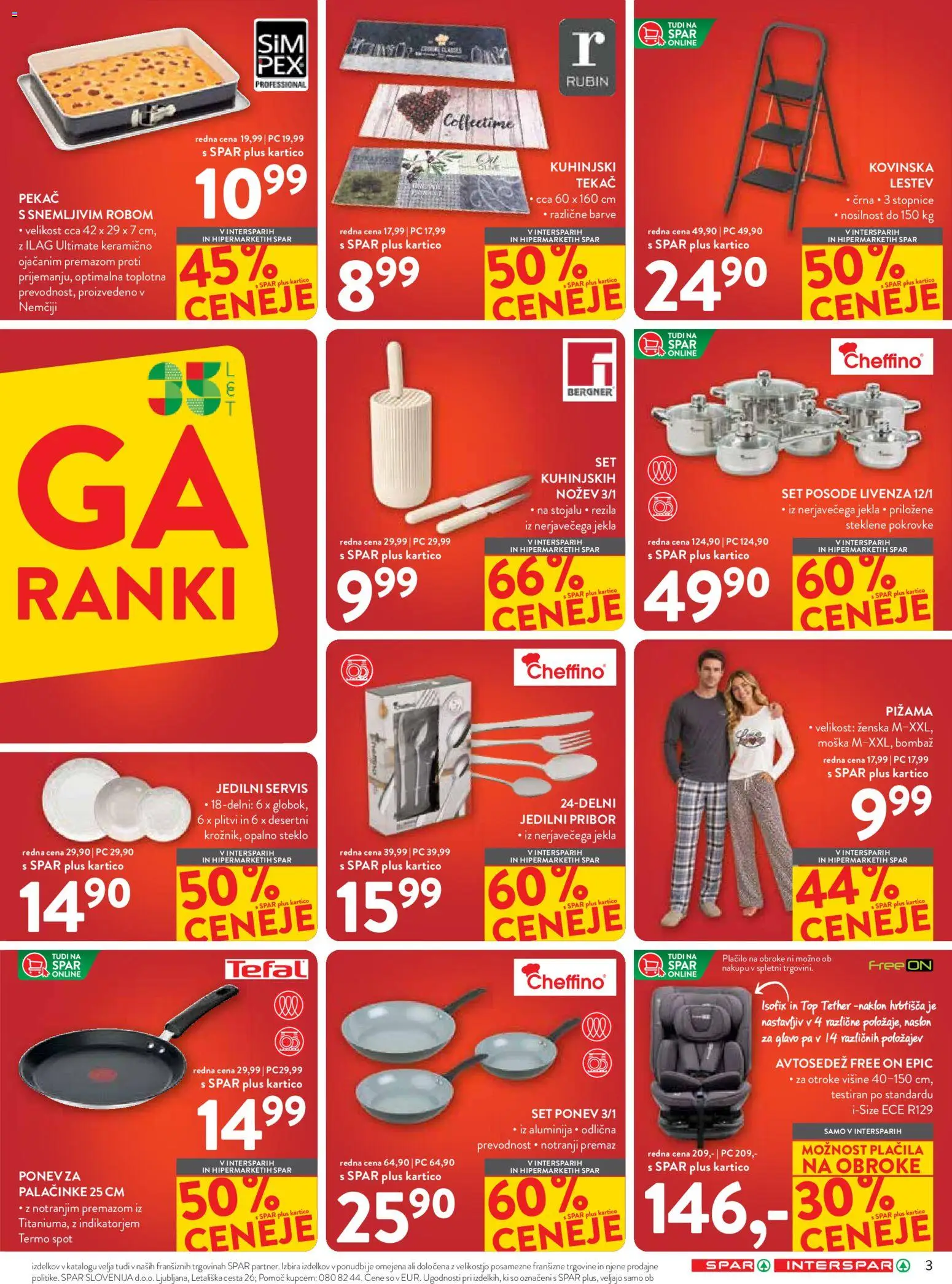 Novi Spar katalog ponudbe – veljaven od 30.09.2026 | Stran: 3 | Izdelki: Pribor, Tekač, Pižama, Palačinke