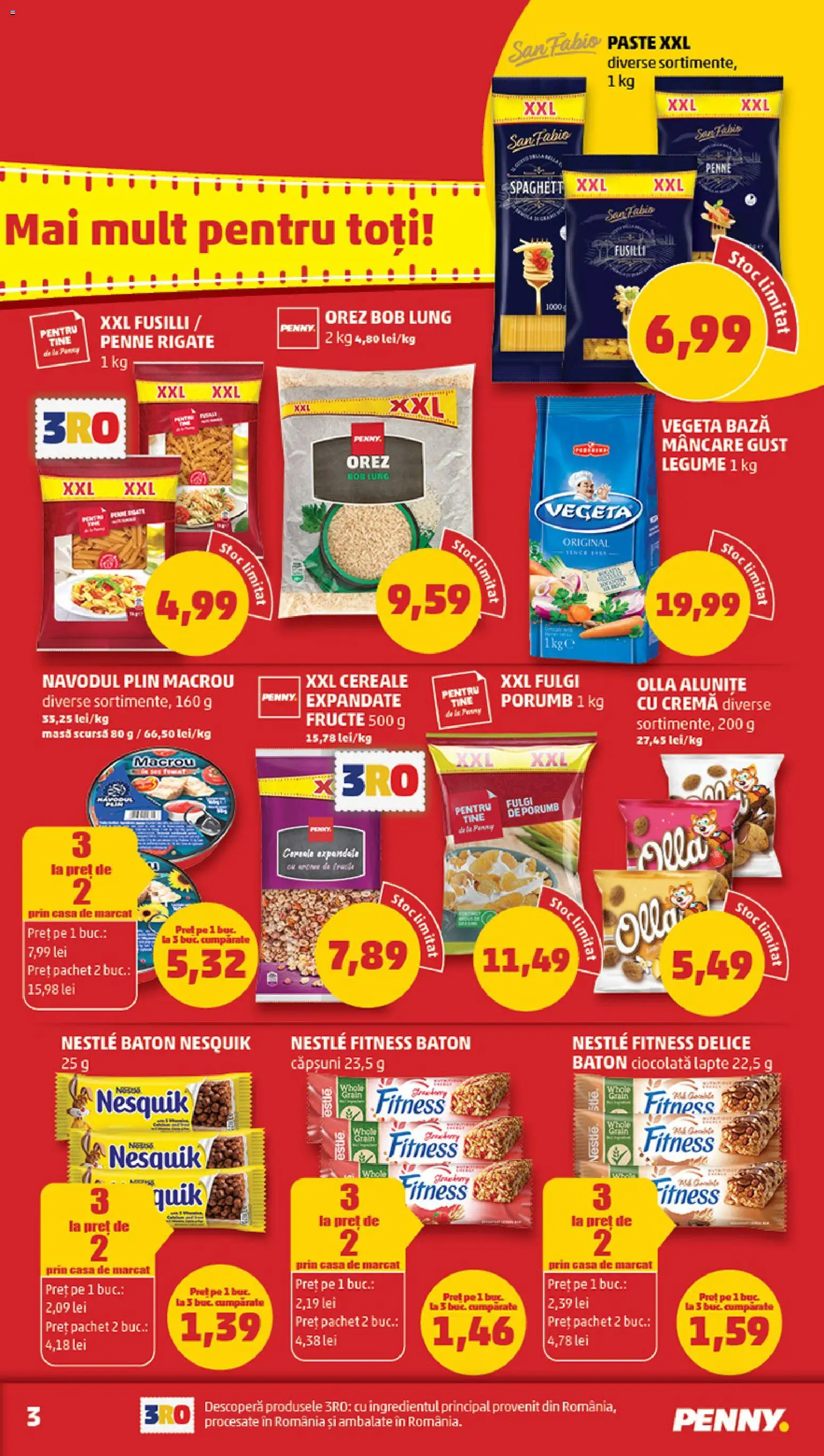 Noul catalog PENNY – valabil de la 10.06.2026 | Pagină: 3 | Produse: Lapte, Ciocolată, Orez, Porumb