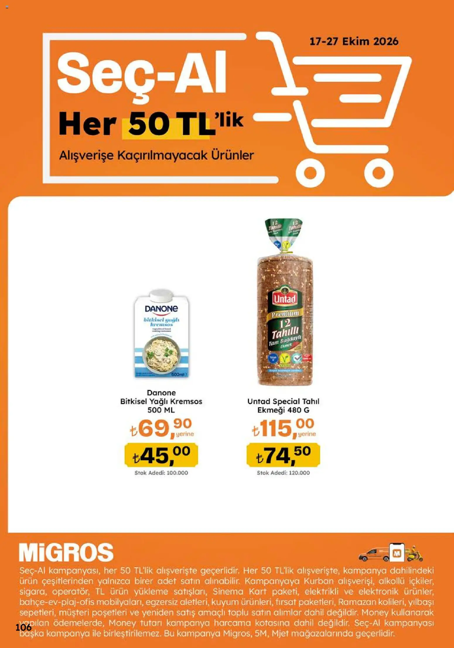 Migros Katalog - Migroskop - 22 Ekim 2026 tarihinden itibaren geçerlidir | Sayfa: 106