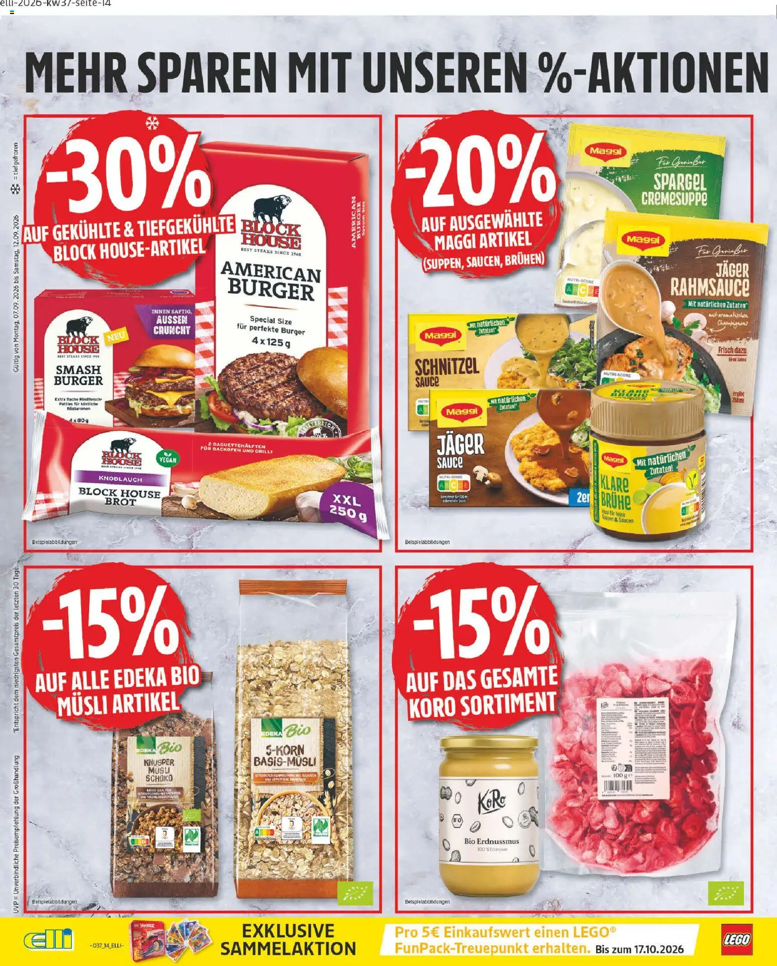 Elli Markt Prospekt – gültig ab 07.09.2026 | Seite: 14 | Produkte: Maggi, Burger, Schnitzel, Brühe