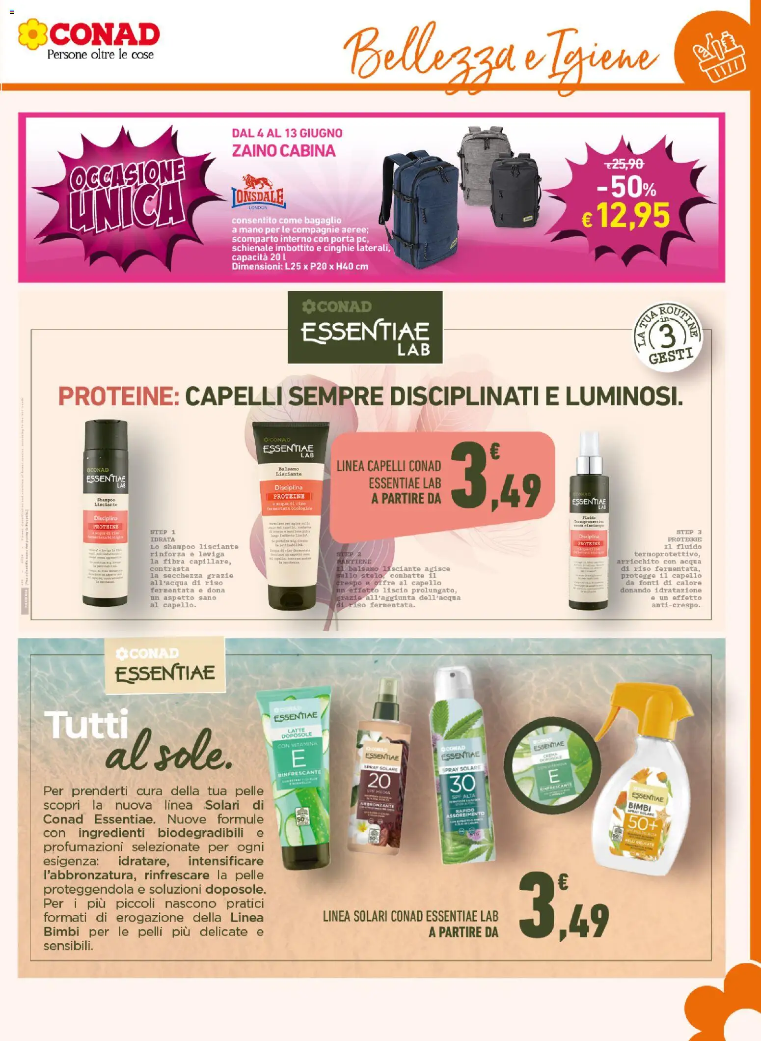 Volantino Conad del 03.06.2026 | Pagina: 15 | Prodotti: Shampoo, Balsamo, Riso, Acqua