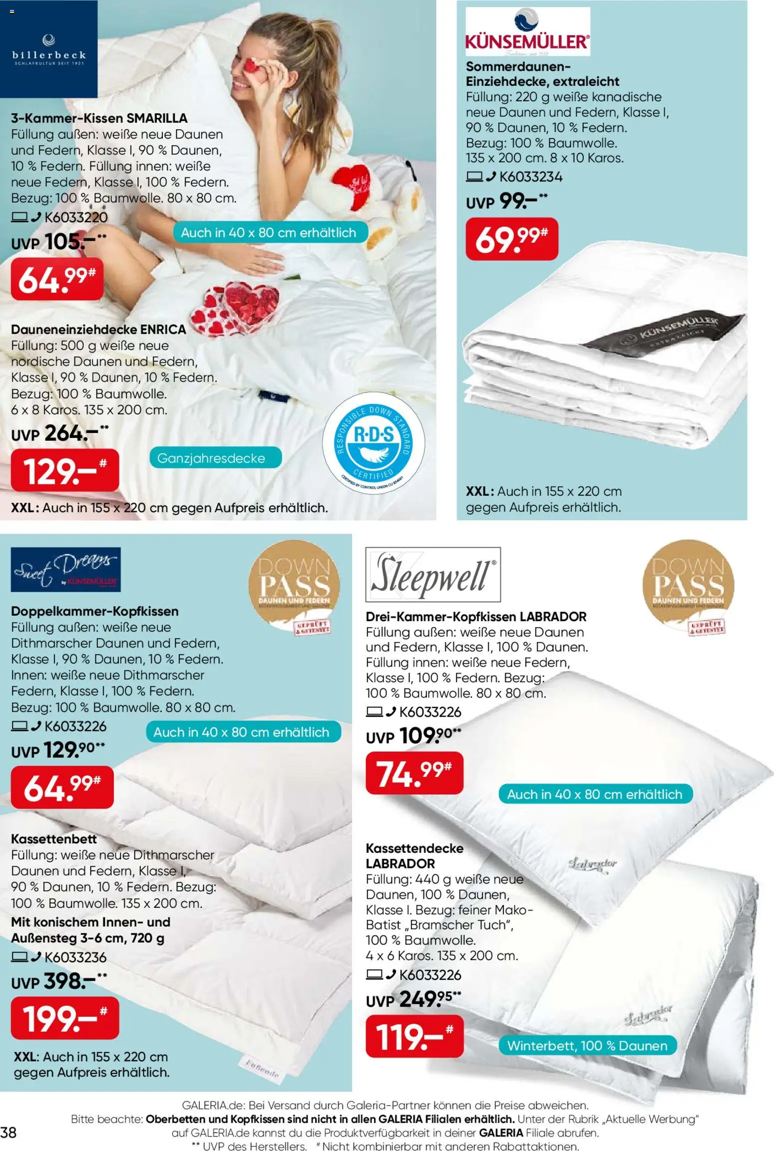 Galeria Karstadt Kaufhof Prospekt 	 – gültig ab 11.05.2026 | Seite: 38 | Produkte: Kopfkissen