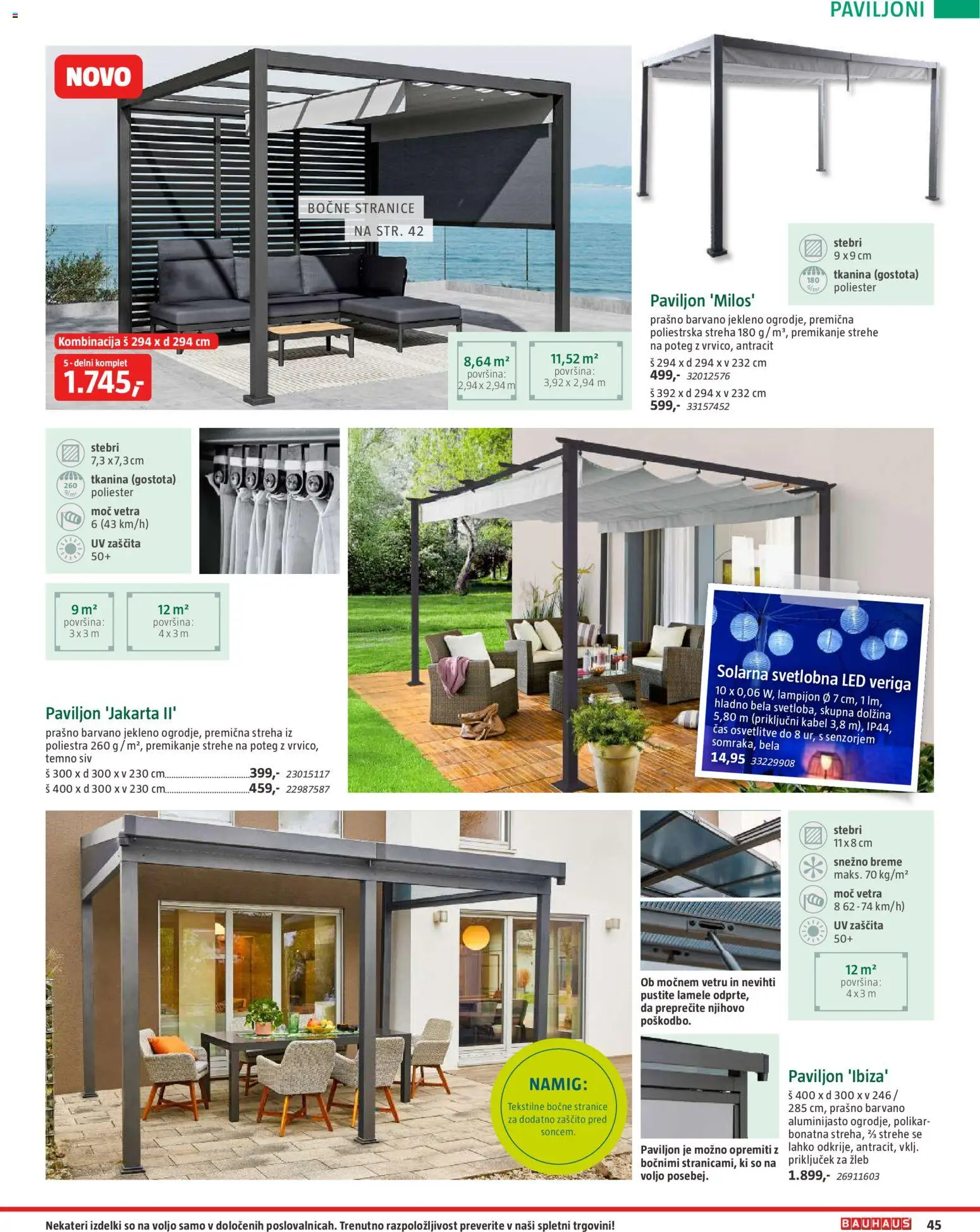 Novi Bauhaus katalog ponudbe – veljaven od 28.09.2026 | Stran: 45 | Izdelki: Kabel, Paviljon