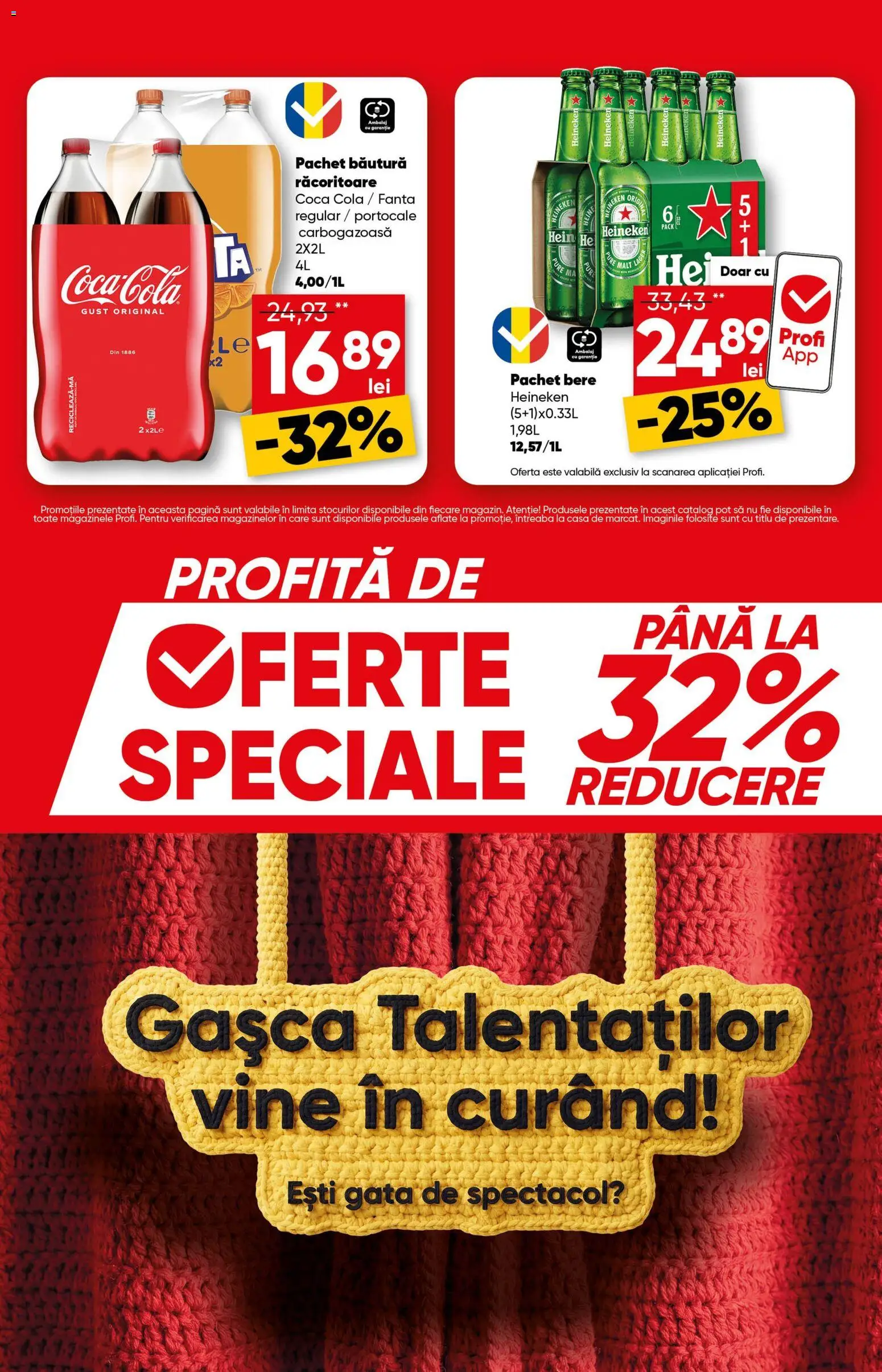 Noul catalog Profi – valabil de la 13.08.2026 | Pagină: 3 | Produse: Bautura racoritoare, Fanta, Cola, Bere
