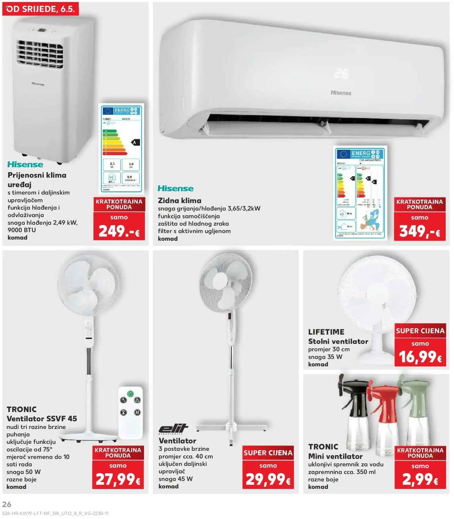 Kaufland katalog | vrijedi od 06.05.2026 | Stranica: 26 | Proizvodi: Ventilator, Klima uređaj, Klima