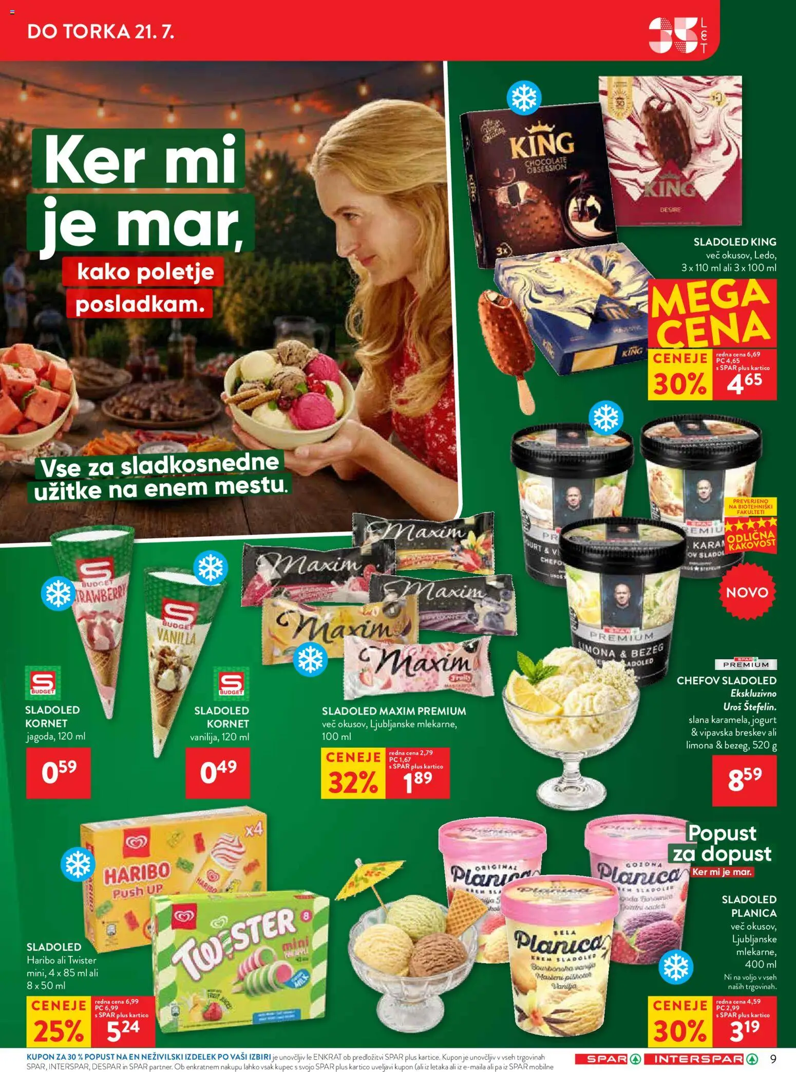 Novi Spar katalog ponudbe – veljaven od 16.07.2026 | Stran: 11 | Izdelki: Jogurt, Sladoled, Limona, Breskev
