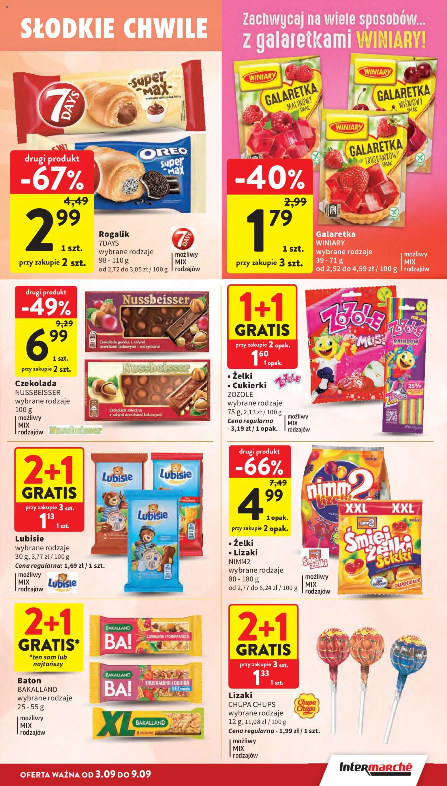 Intermarche gazetka od 03.09.2026 | Strona: 27 | Produkty: Galaretka, 7days, Quinoa, Cukierki