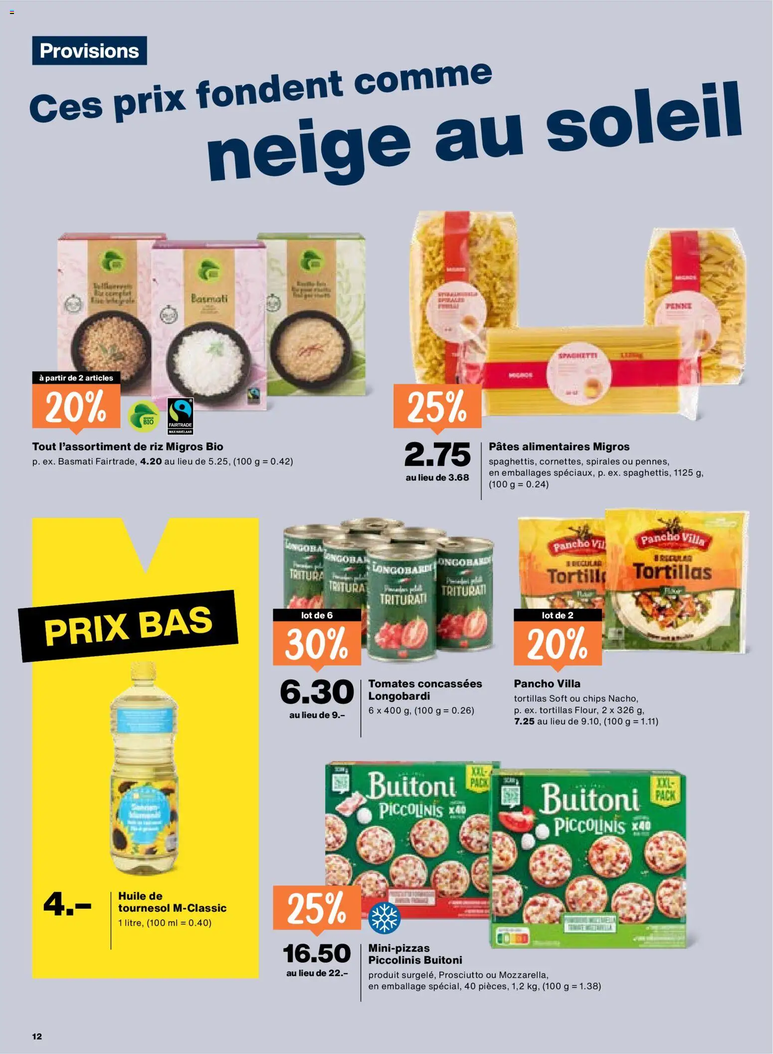 Migros aktionen FR – gültig ab 16.07.2026 | Seite: 12 | Produkte: Pasta, Chips