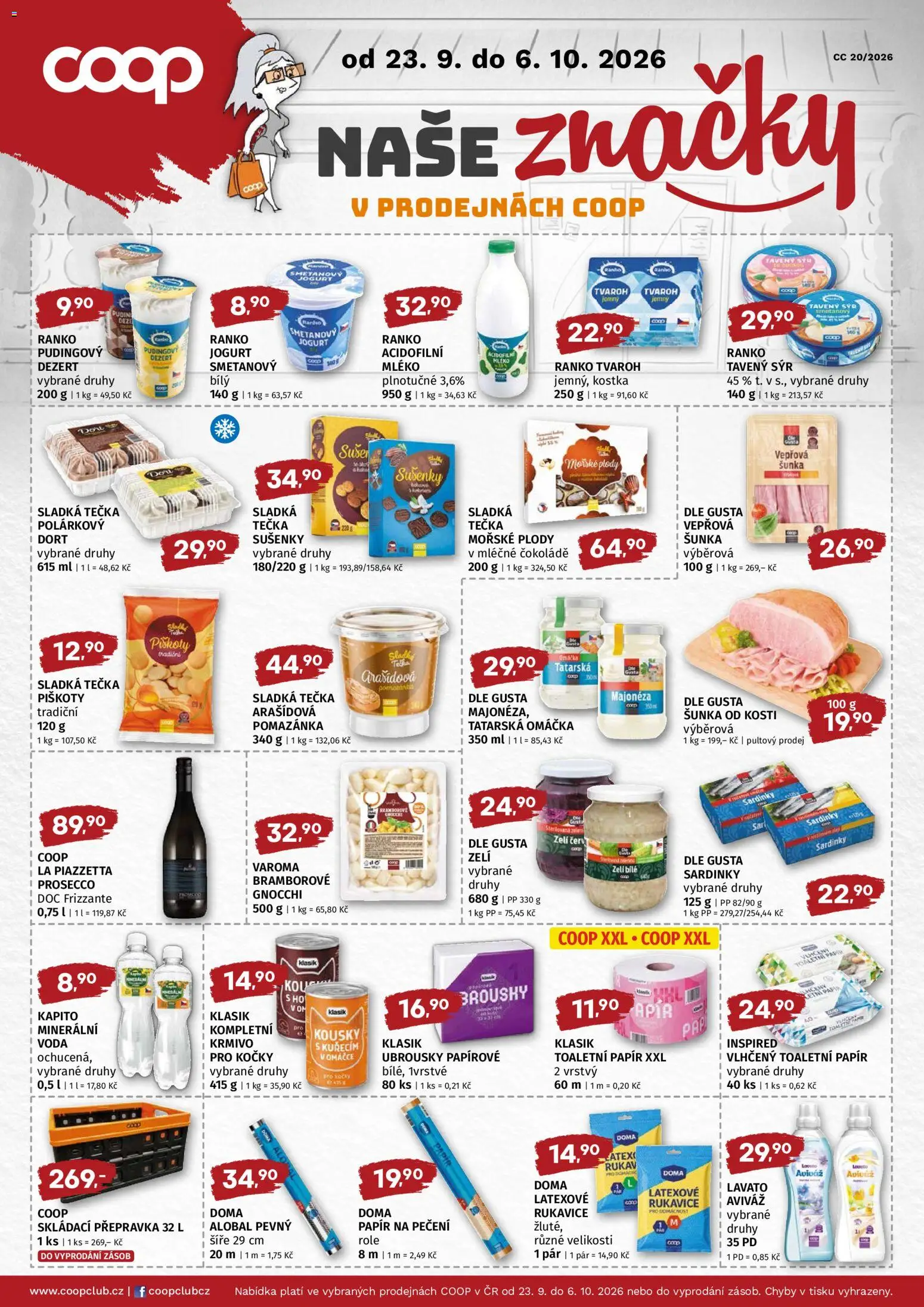 Terno leták - COOP naše super ceny od 23.09.2026 | Strana: 2 | Produkty: Sýr, Šunka od kosti, Tatarská omáčka, Dezert