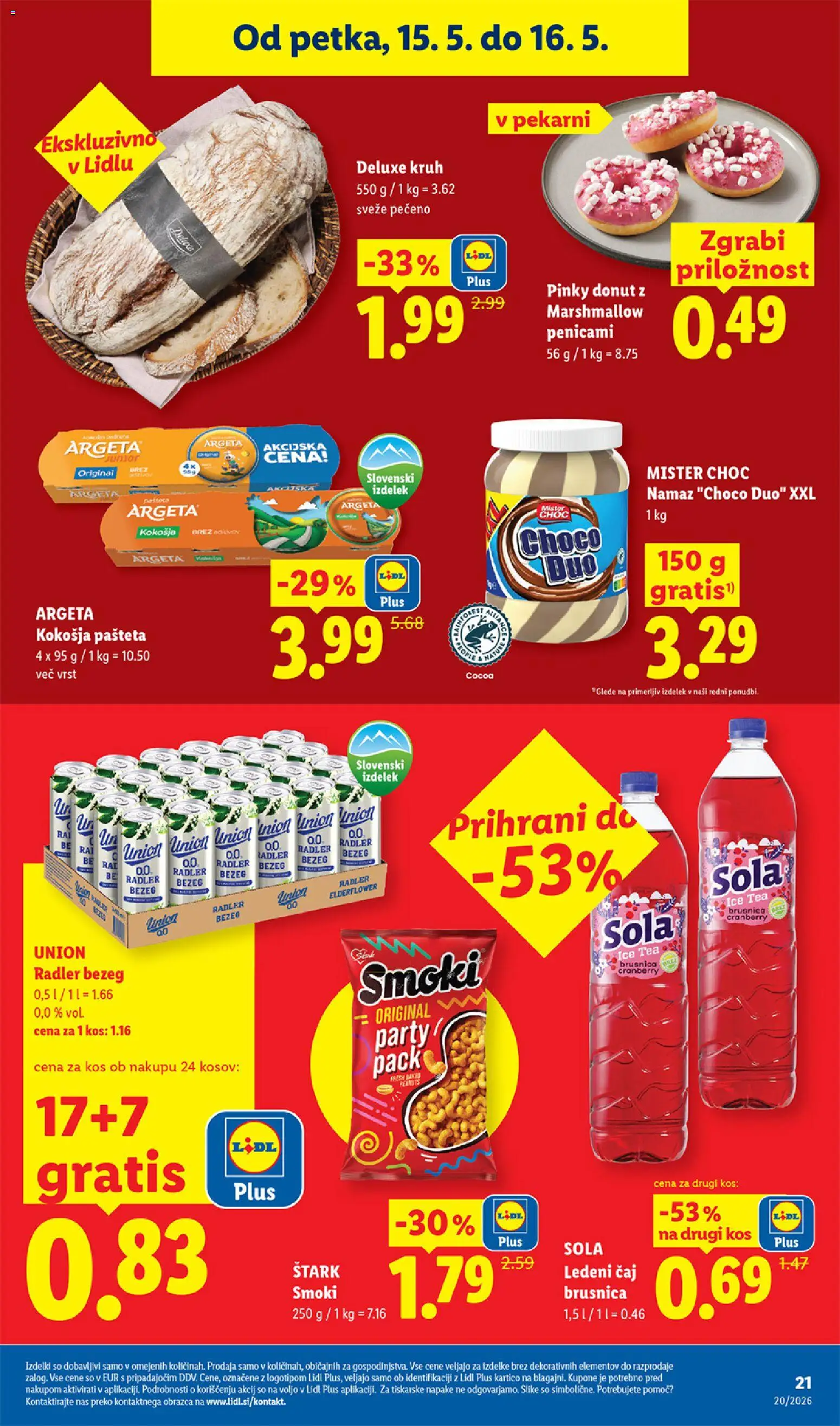 Novi Lidl katalog ponudbe – veljaven od 14.05.2026 | Stran: 47 | Izdelki: Pašteta, Namaz, Kos, Kruh