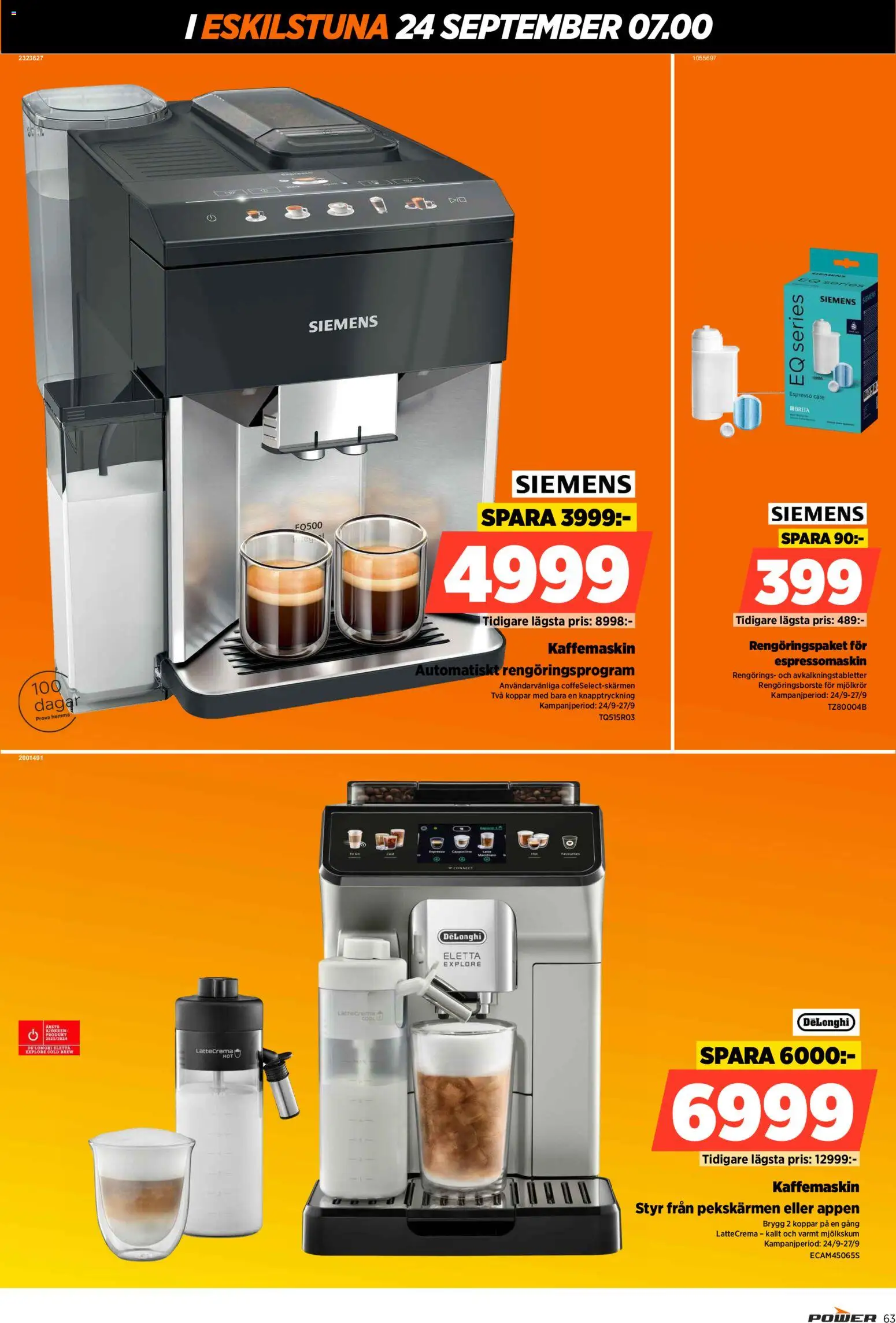 Power reklamblad aktuell från 24/09/2026 | Sida: 63 | Produkter: Kaffemaskin, Koppar
