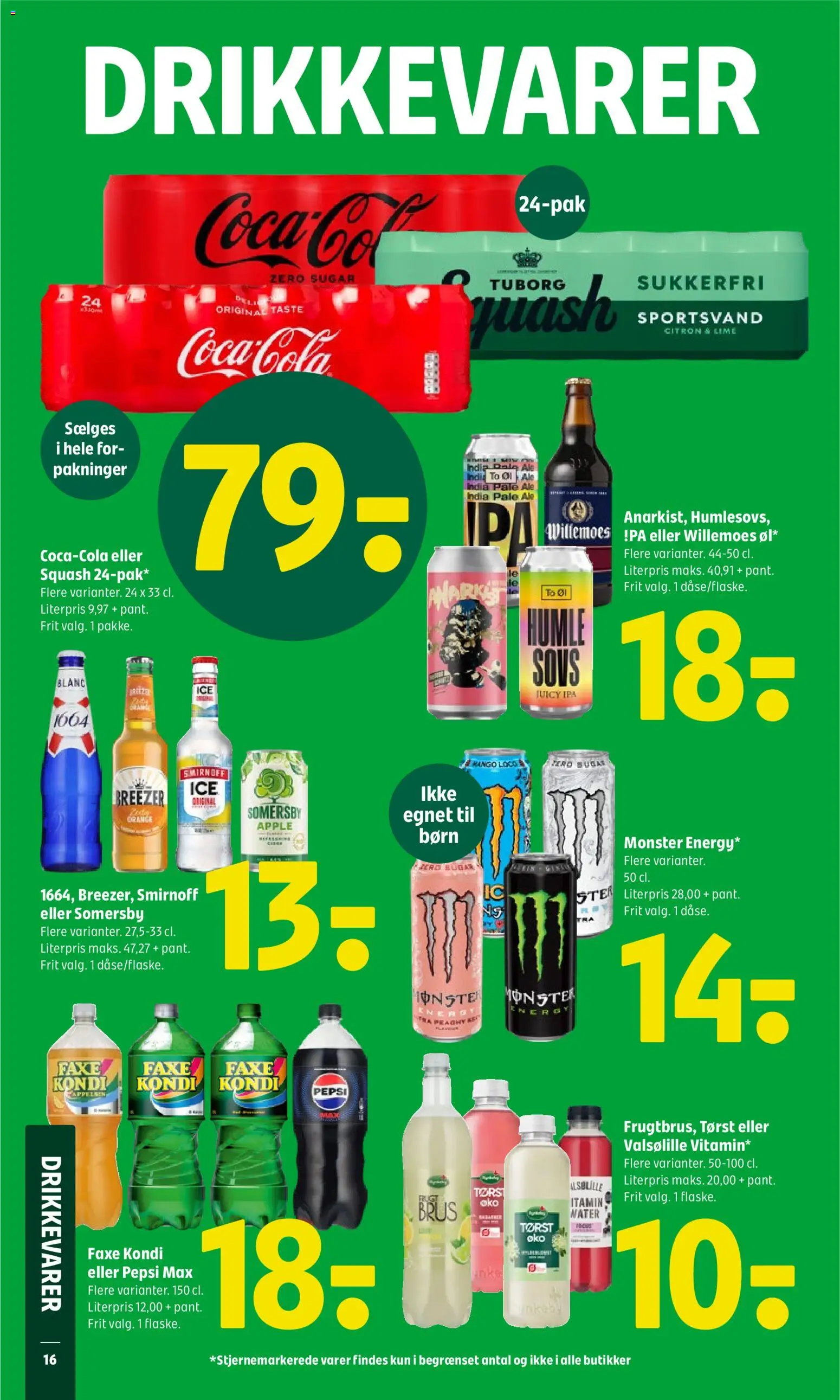 Coop 365 tilbudsavis – gyldig fra 23.04.2026 | Side: 19 | Produkter: Squash, Faxe Kondi, Pepsi, Pepsi Max
