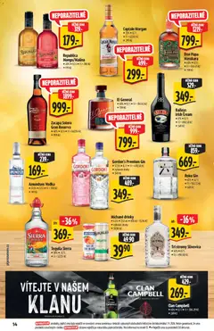 Náhled letáku Albert katalog - Supermarket od 09.09.2026 | Strana: 14 | Produkty: Morgan, Gin, Tequila, Baileys