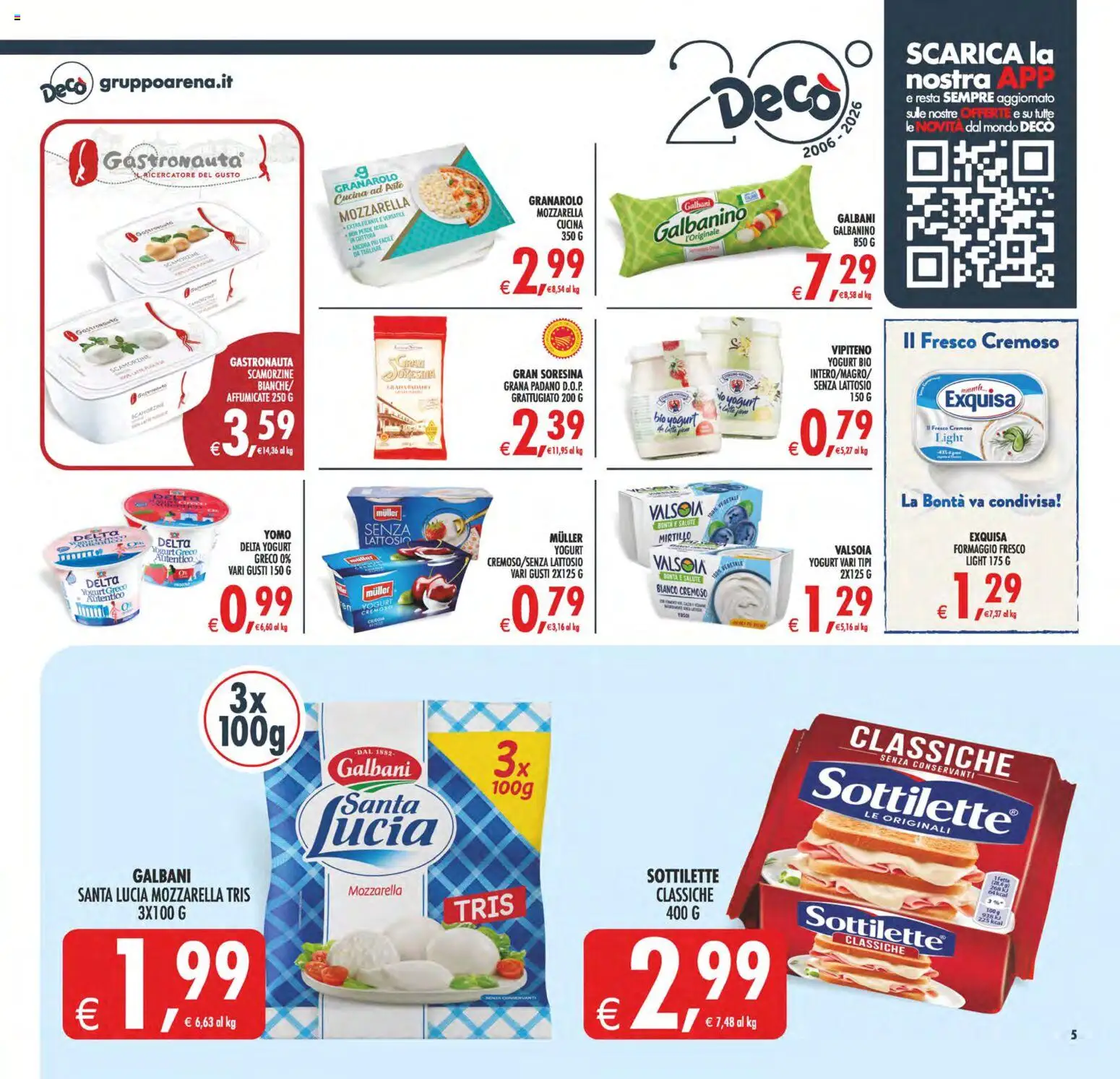 Volantino Decò del 29.05.2026 | Pagina: 6 | Prodotti: Yogurt greco, Yogurt, Formaggio, Grana Padano