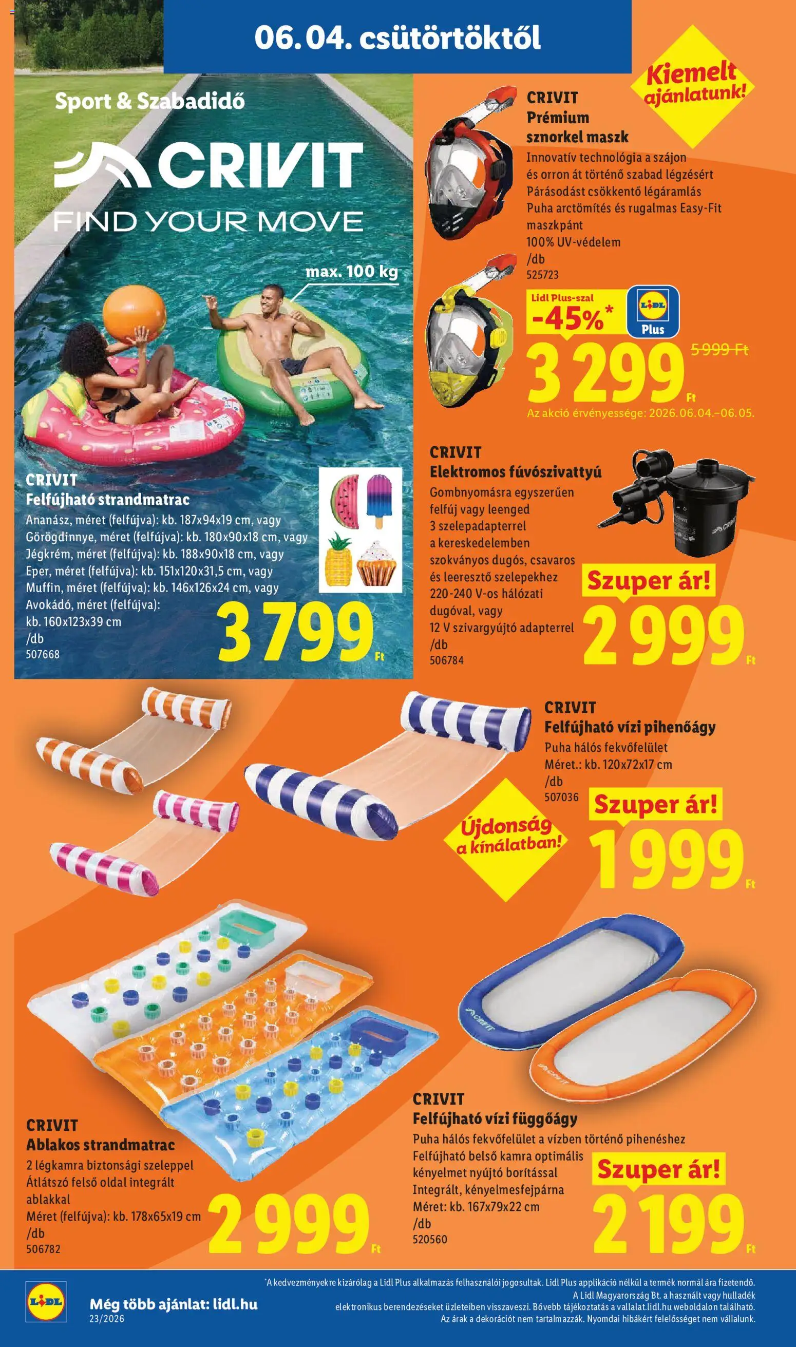Lidl akciós ujság - amely érvényes a következő dátumtól: 04.06.2026 | Oldal: 8 | Termékek: Maszk