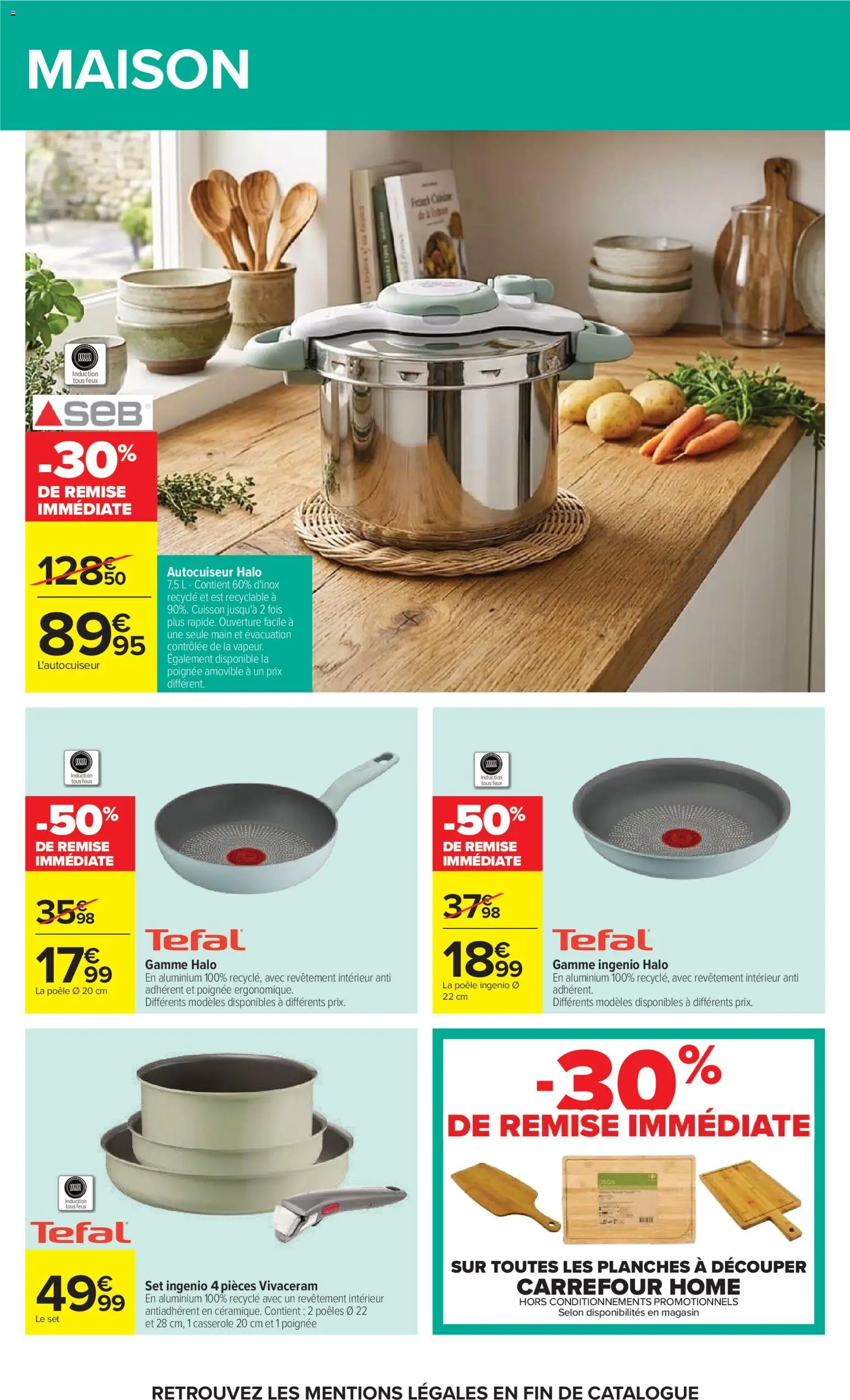 {H1} | Page: 58 | Produits: Poêle, Autocuiseur, Casserole, Tefal