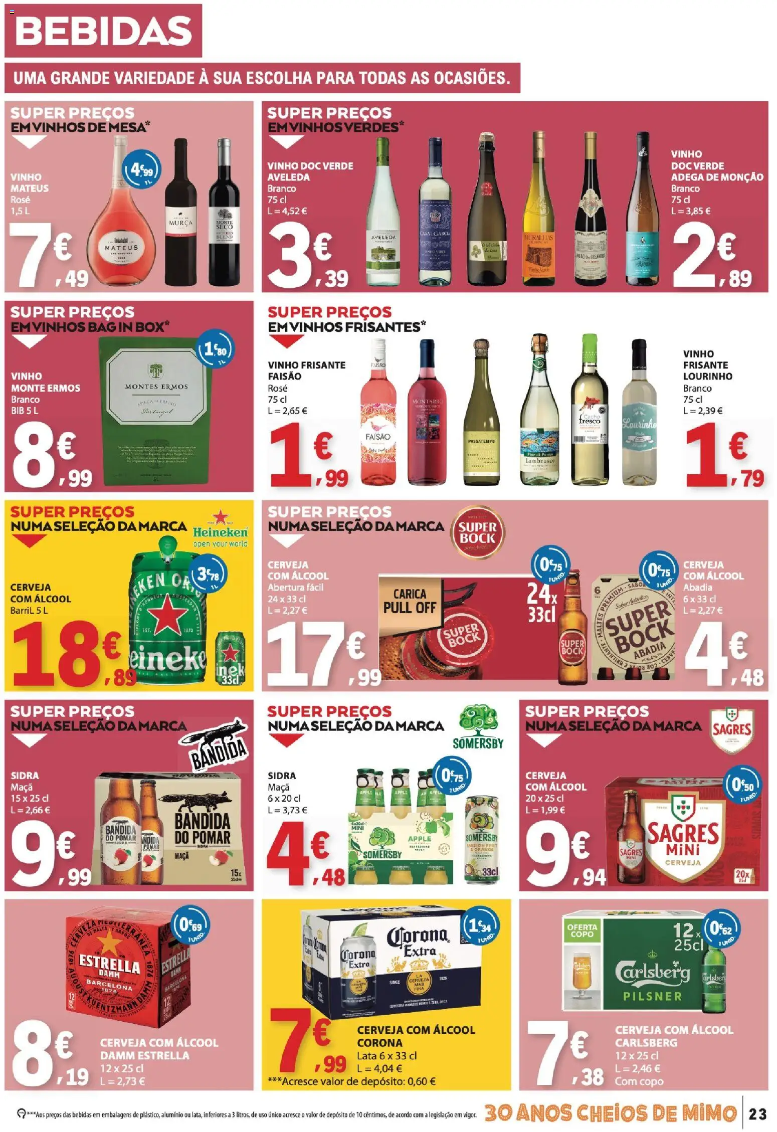 E.Leclerc folheto │ válido de 27/08/2026 | Página: 23 | Produtos: Corona Extra, Mesa, Maça, Somersby
