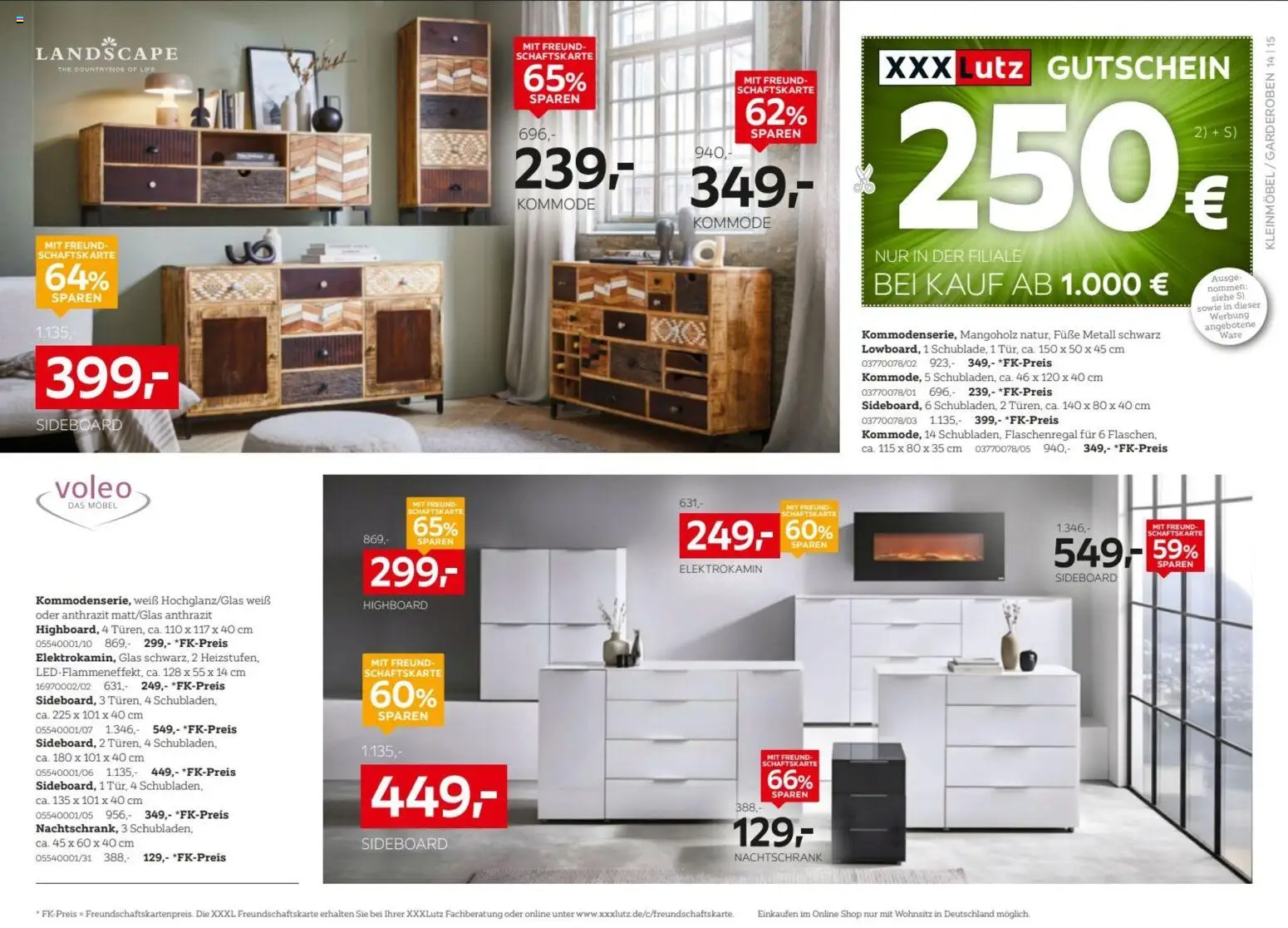 XXXLutz Prospekt – gültig ab 19.09.2026 | Seite: 14 | Produkte: Sideboard, HIghboard, Kommode
