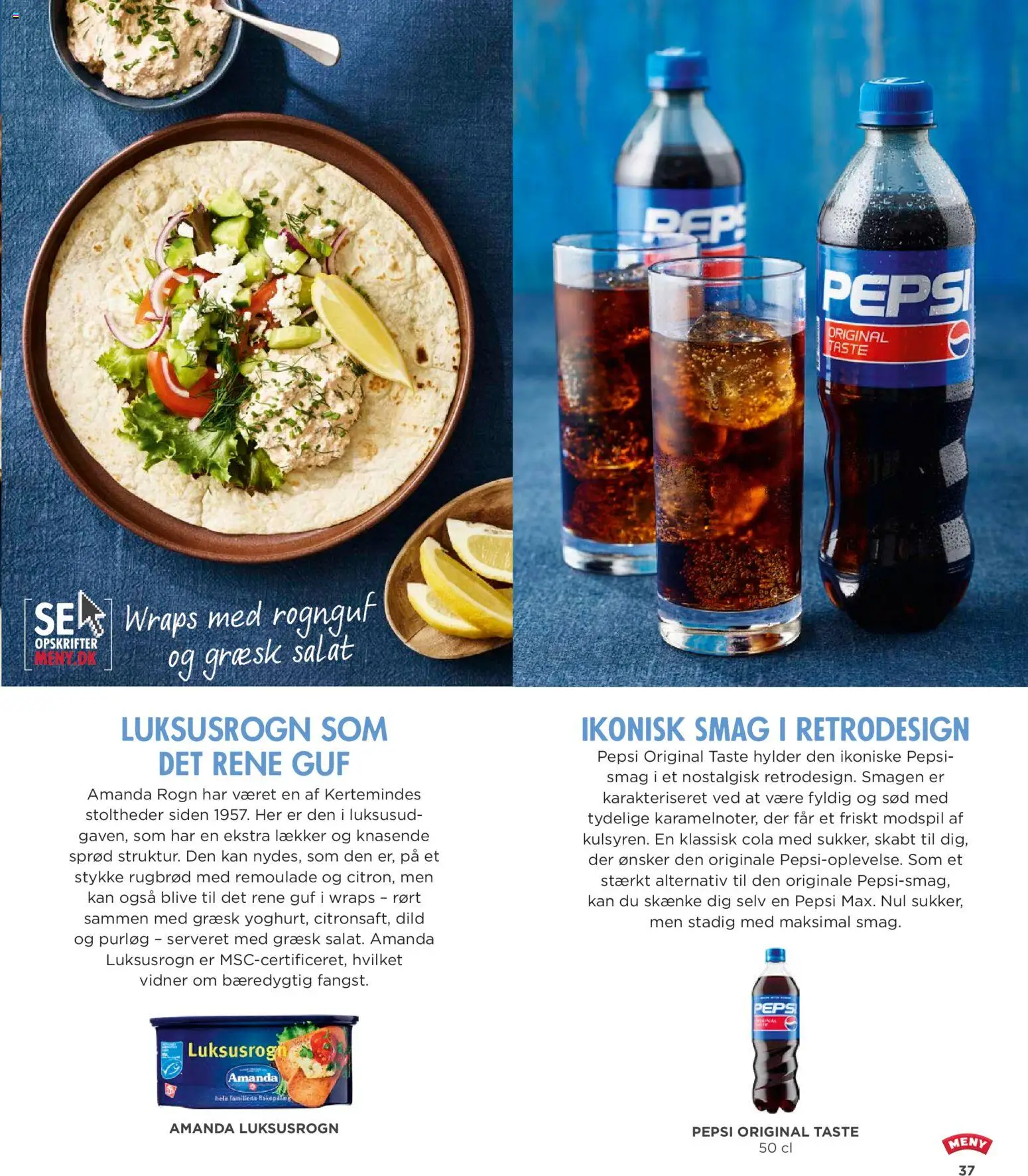 Meny tilbudsavis – gyldig fra 01/10/2026 | Side: 37 | Produkter: Salat, Dild, Remoulade, Pepsi